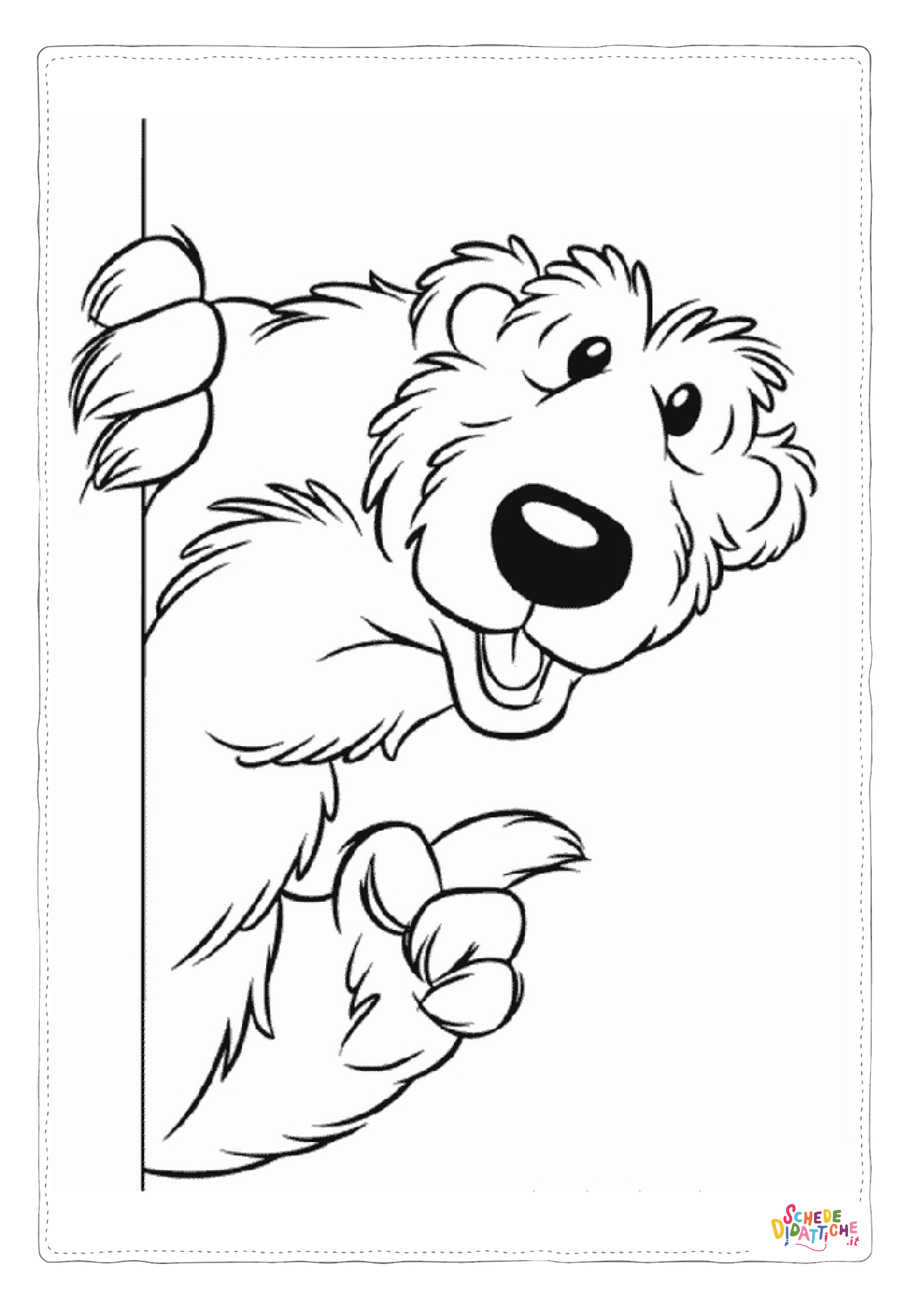 Disegno di Luna e l'orso nella casa blu da stampare e colorare 2