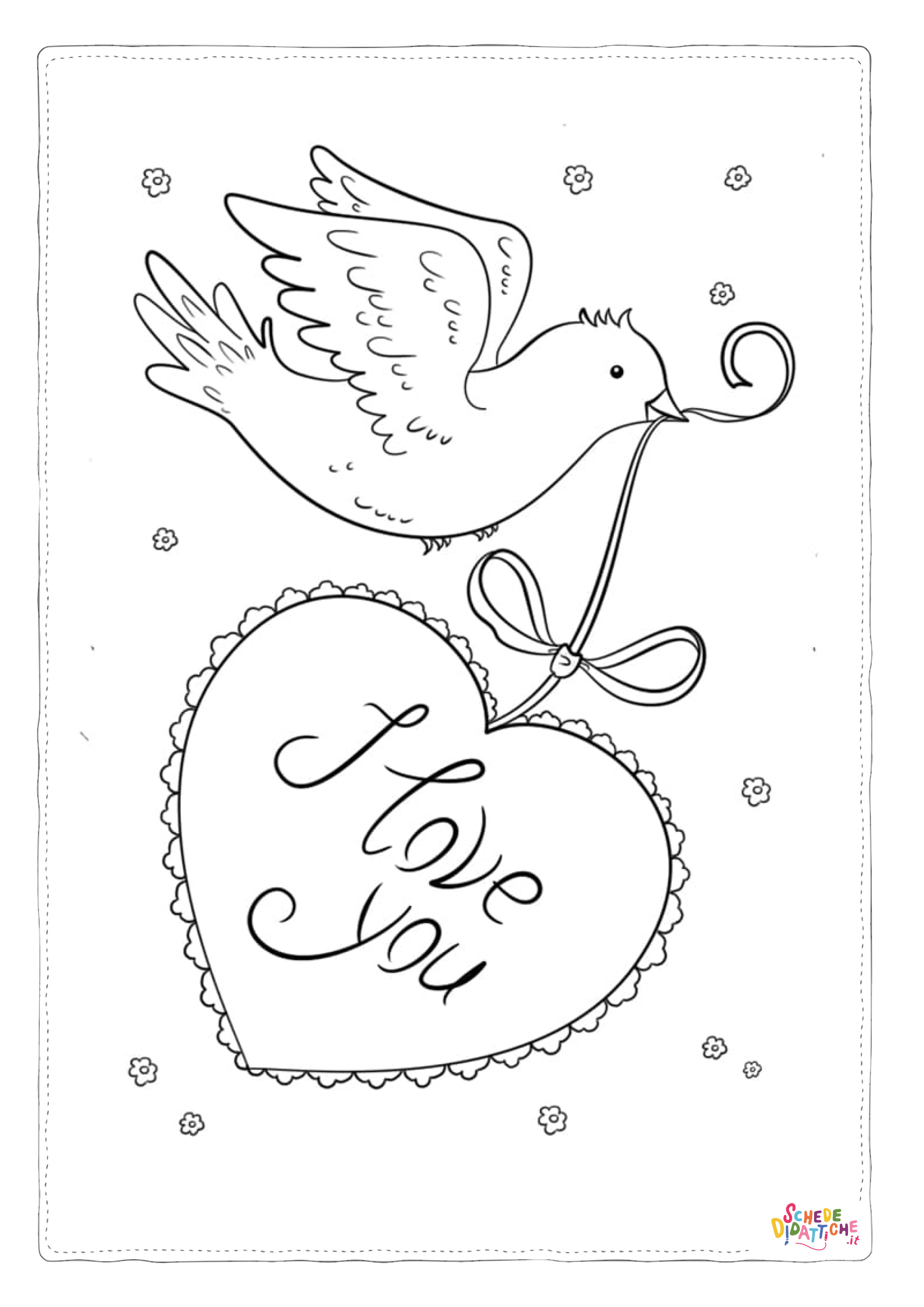 Disegno "Disegno di San Valentino da stampare e colorare 67" Disegno di San Valentino da stampare e colorare 67
