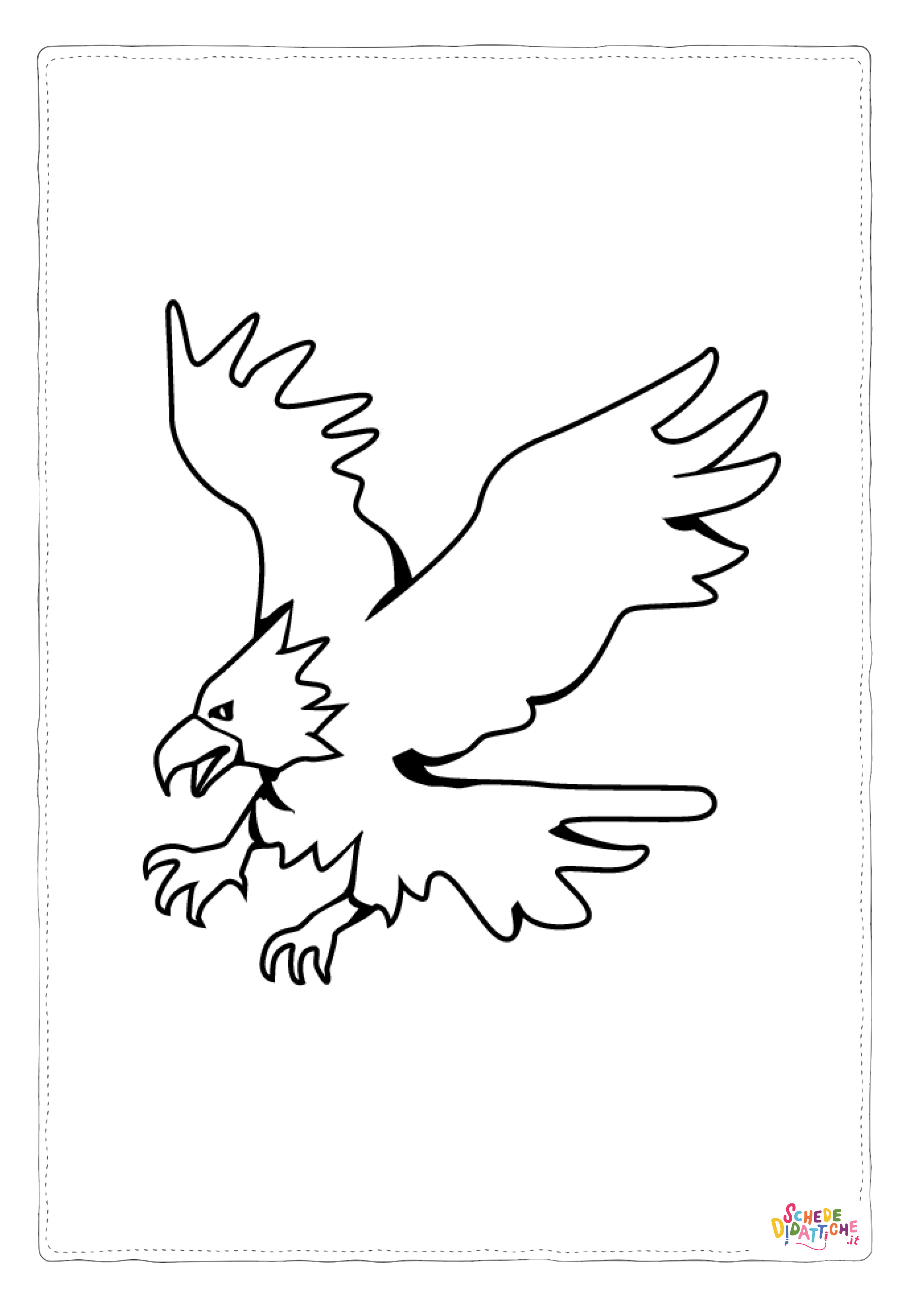 Disegno "Disegno di aquila da stampare e colorare 5" Disegno di aquila da stampare e colorare 5