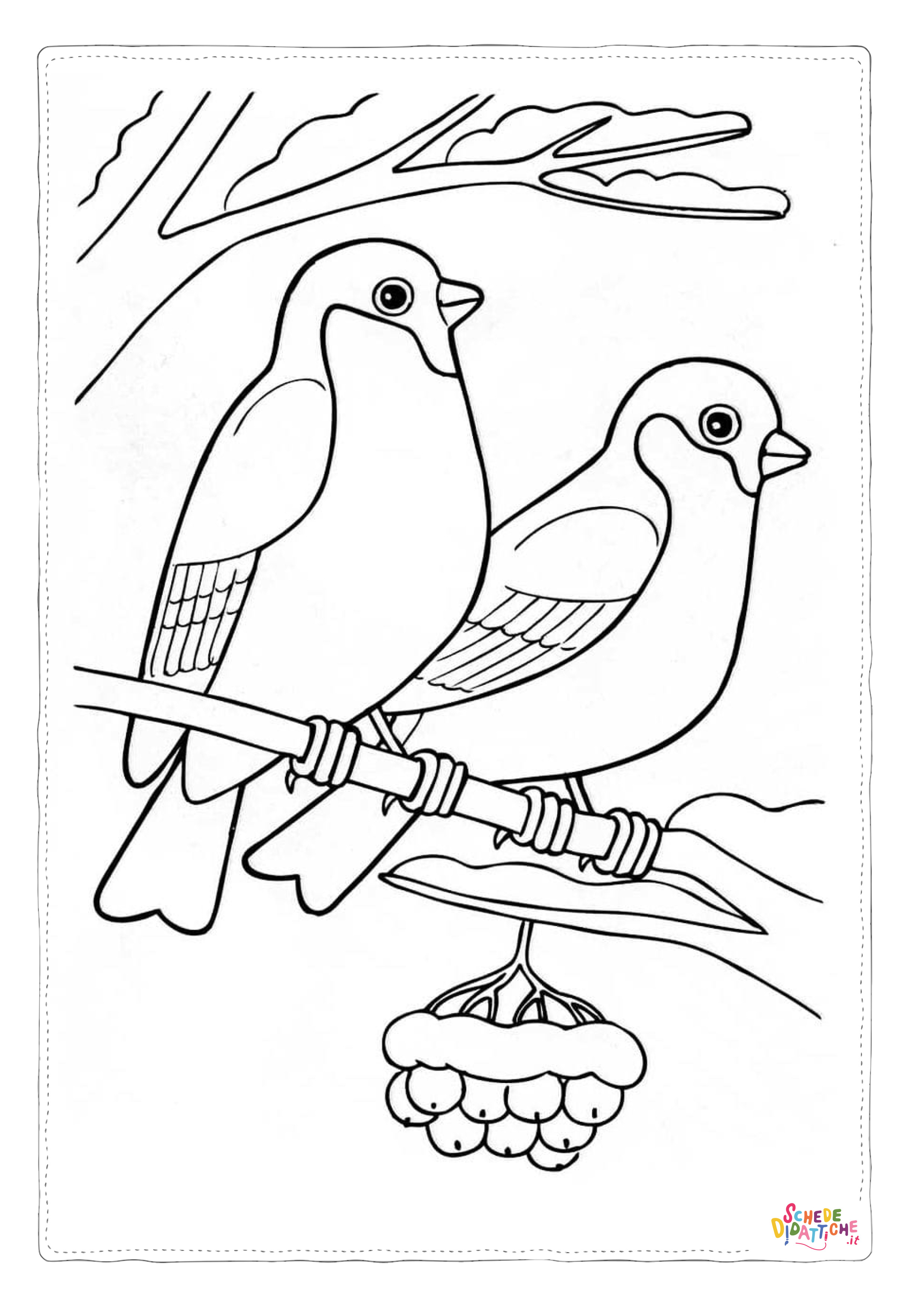 Disegno "Disegno di passero da stampare e colorare 6" Disegno di passero da stampare e colorare 6