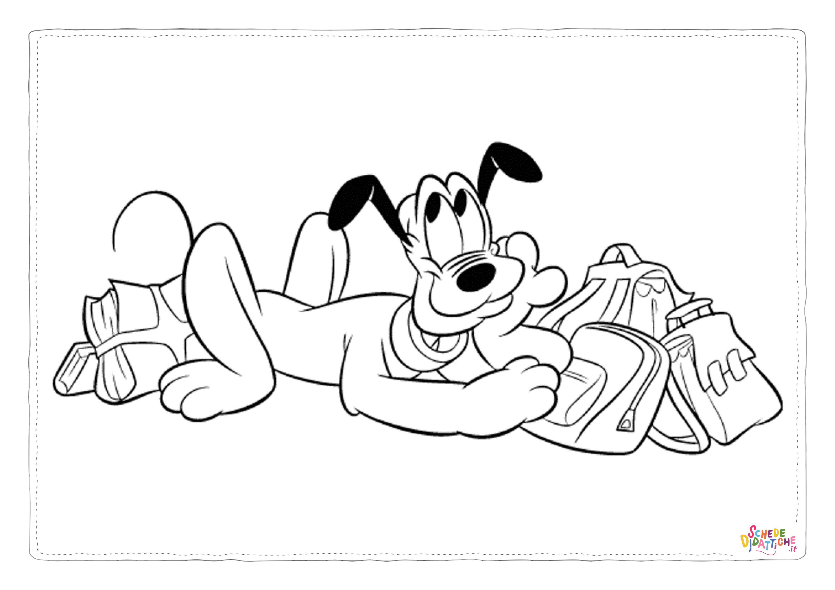 Disegno "Disegno di Pluto da stampare e colorare 8" Disegno di Pluto da stampare e colorare 8