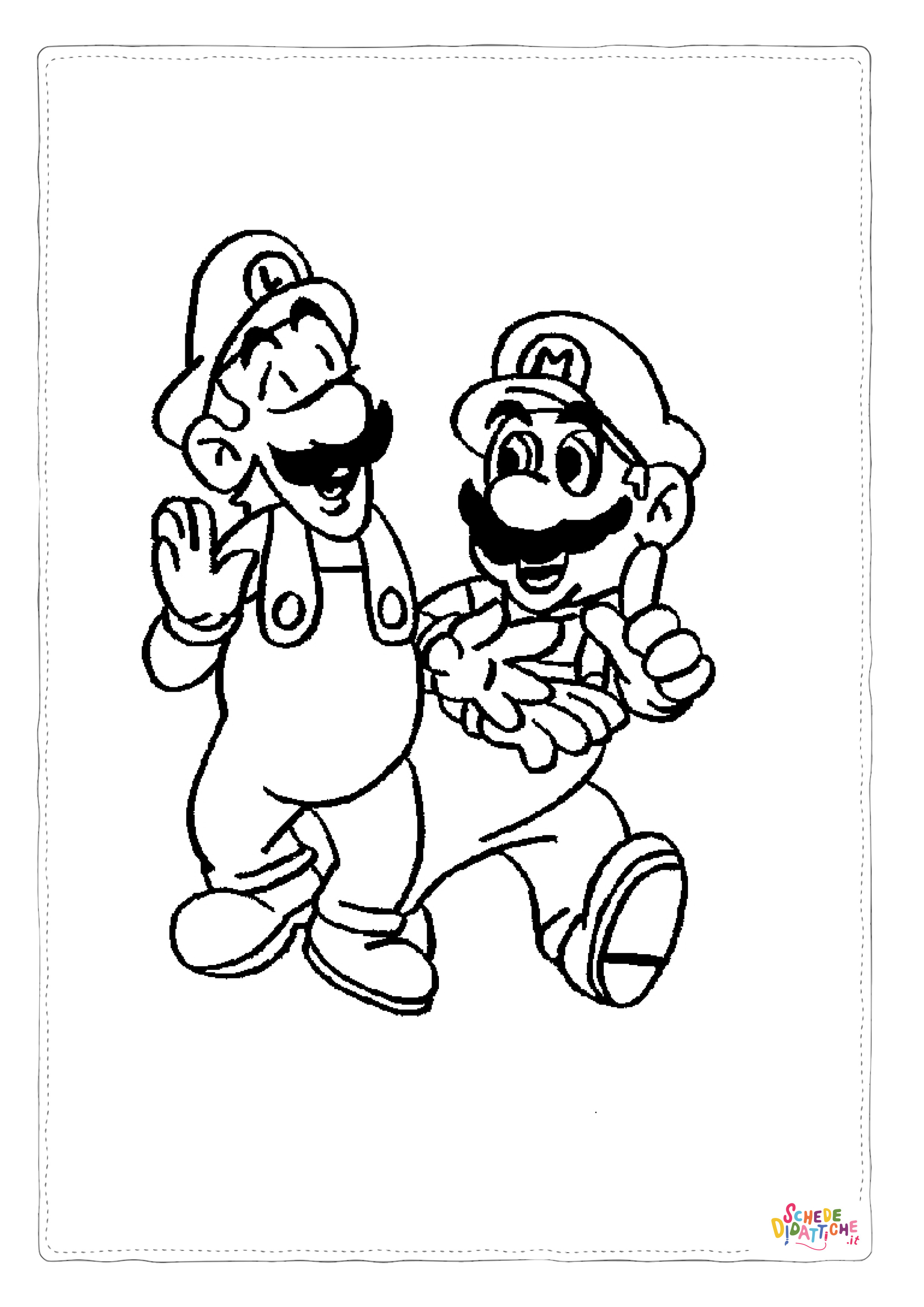 Disegno "Disegno di Super Mario da stampare e colorare 61" Disegno di Super Mario da stampare e colorare 61