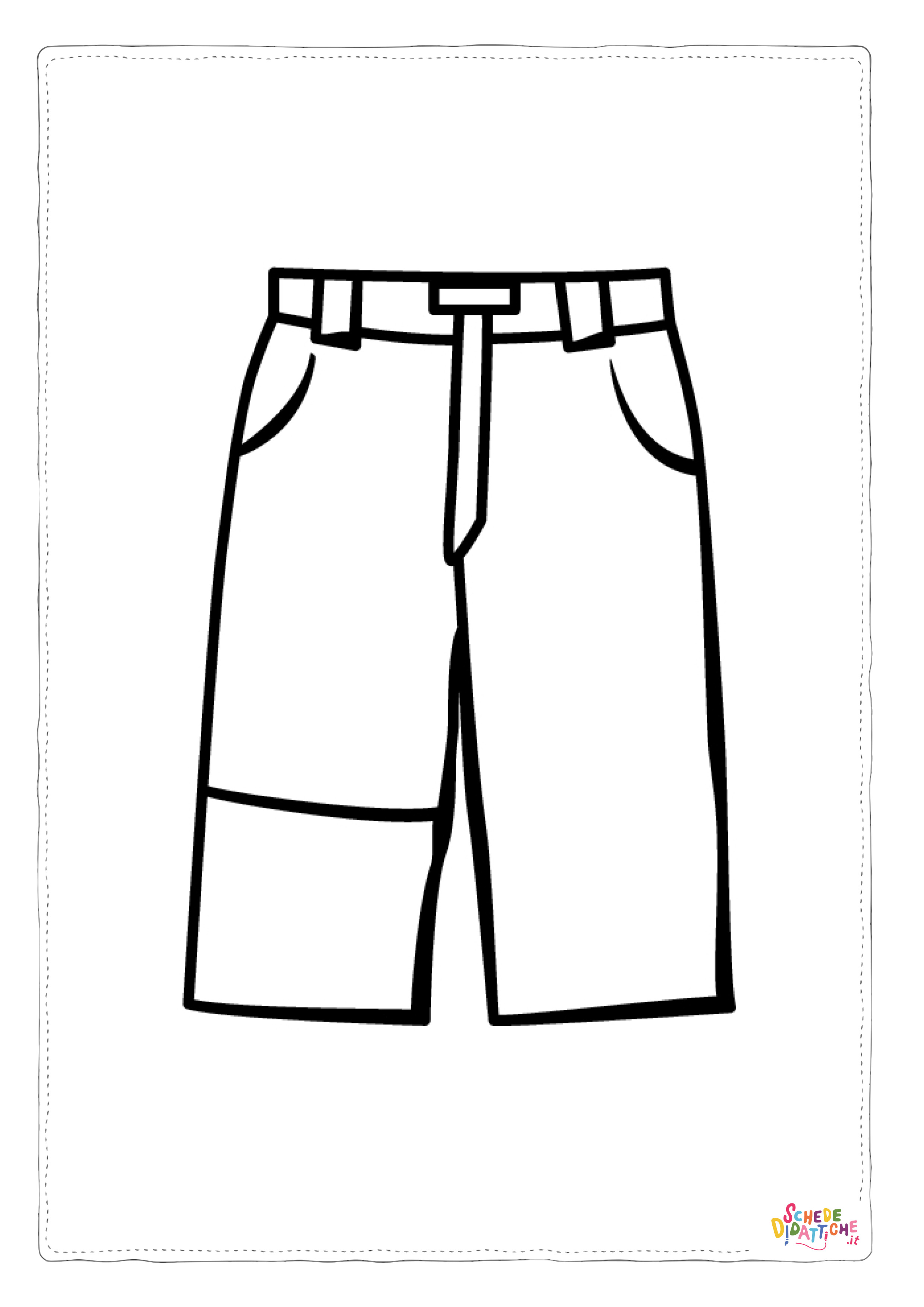 Disegno di pantalone da stampare e colorare 4