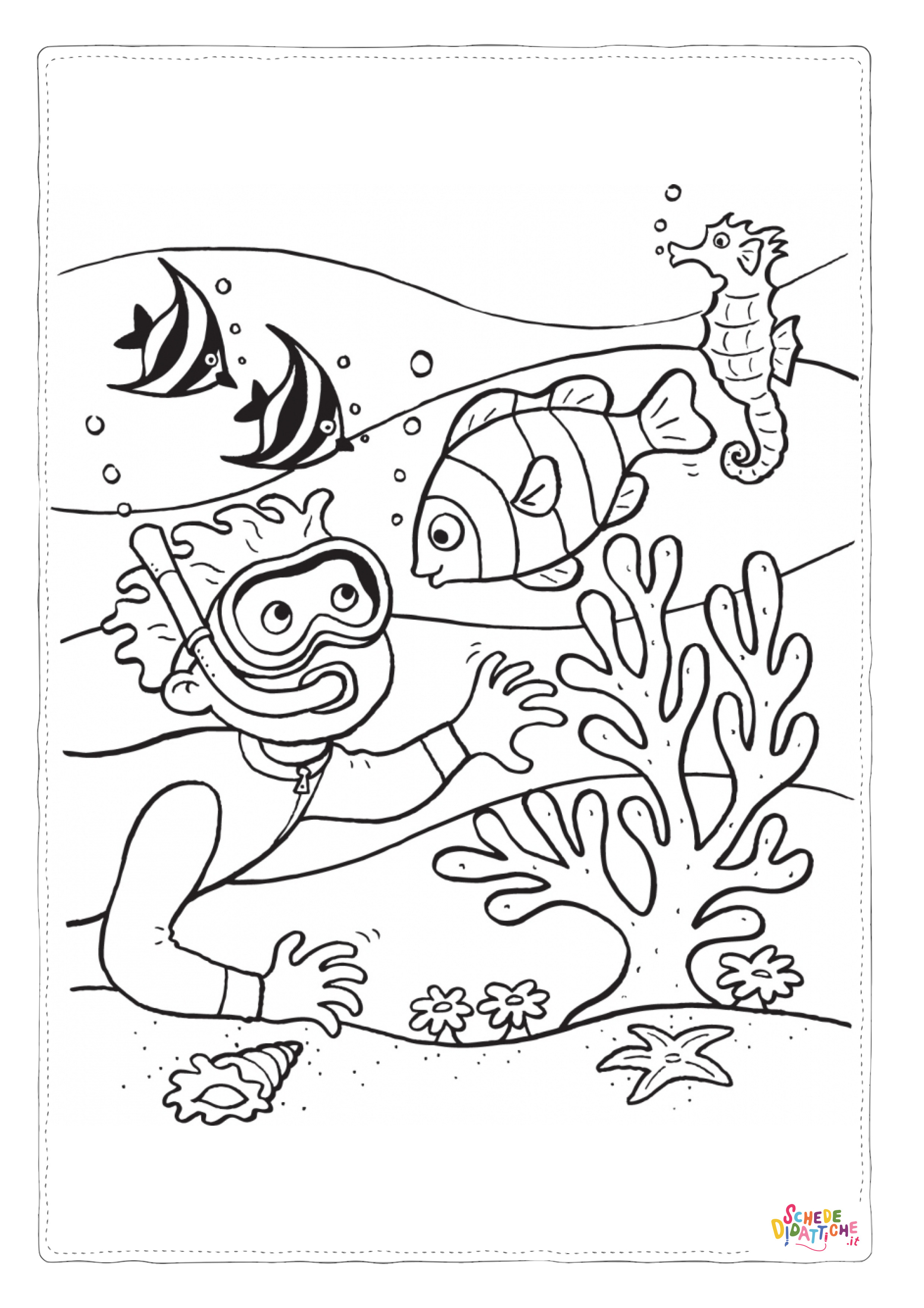 Disegno "Disegno di mare da stampare e colorare 67" Disegno di mare da stampare e colorare 67