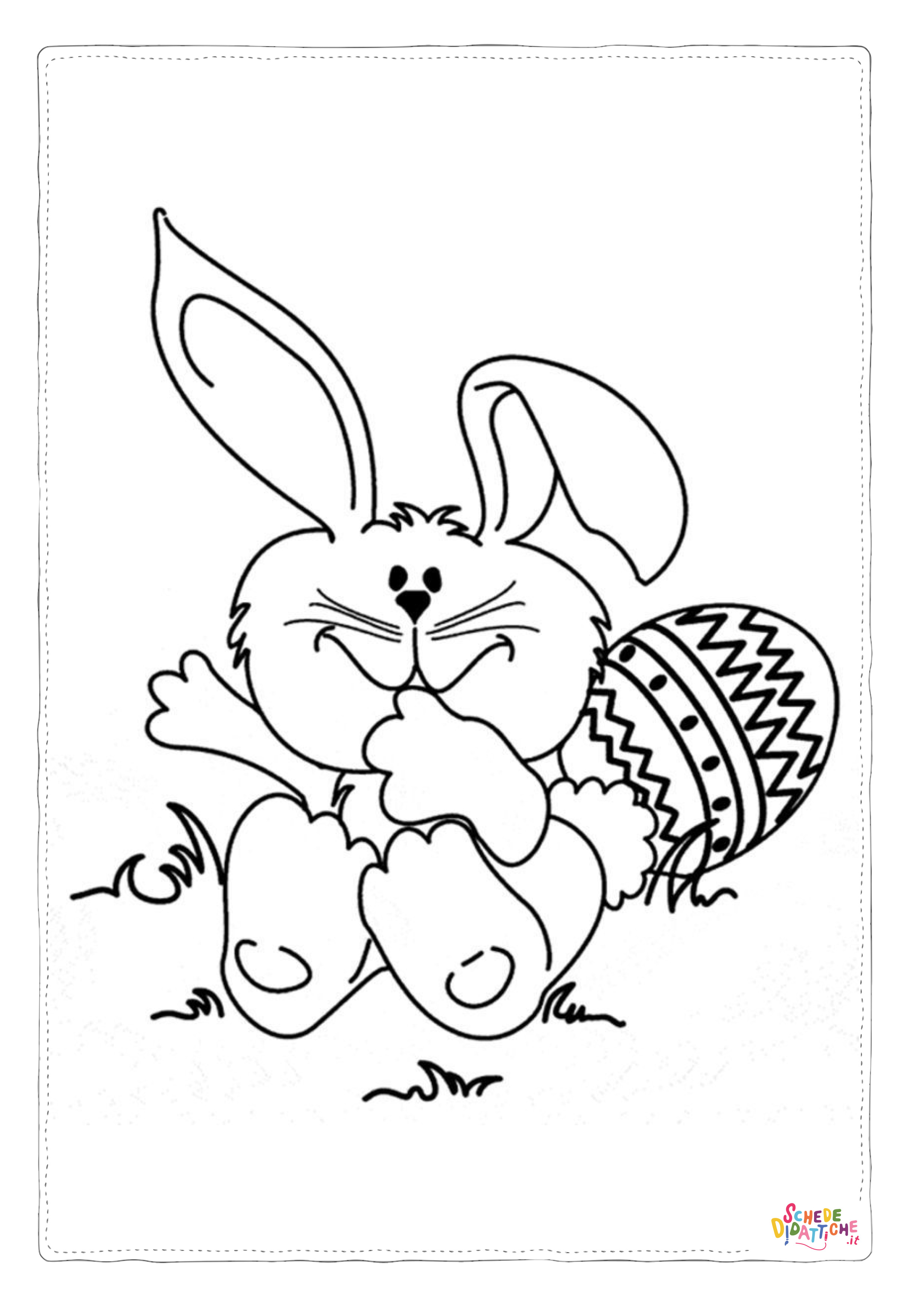 Disegno "Disegno di coniglio da stampare e colorare 18" Disegno di coniglio da stampare e colorare 18