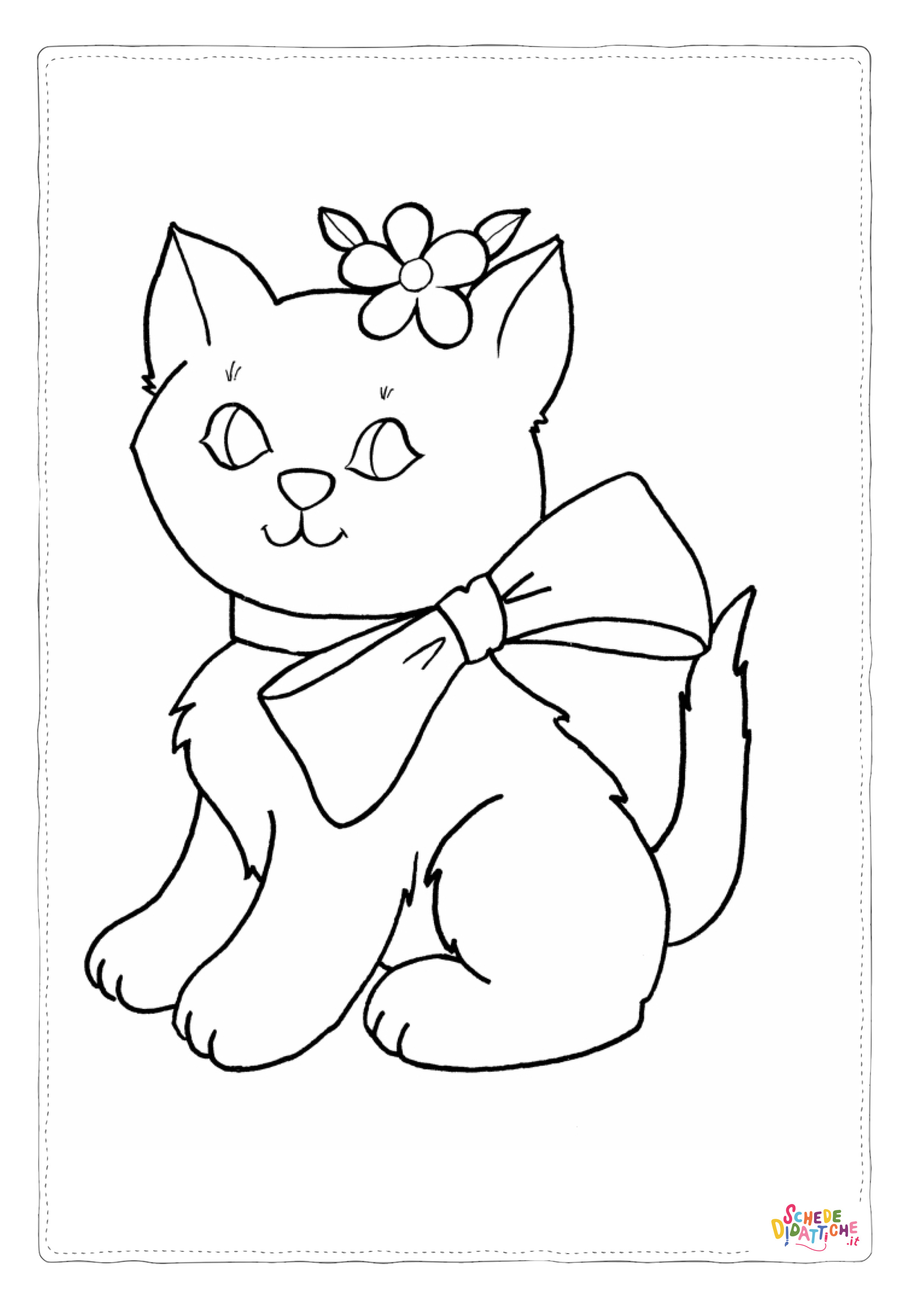 Disegno di gatto da stampare e colorare 104