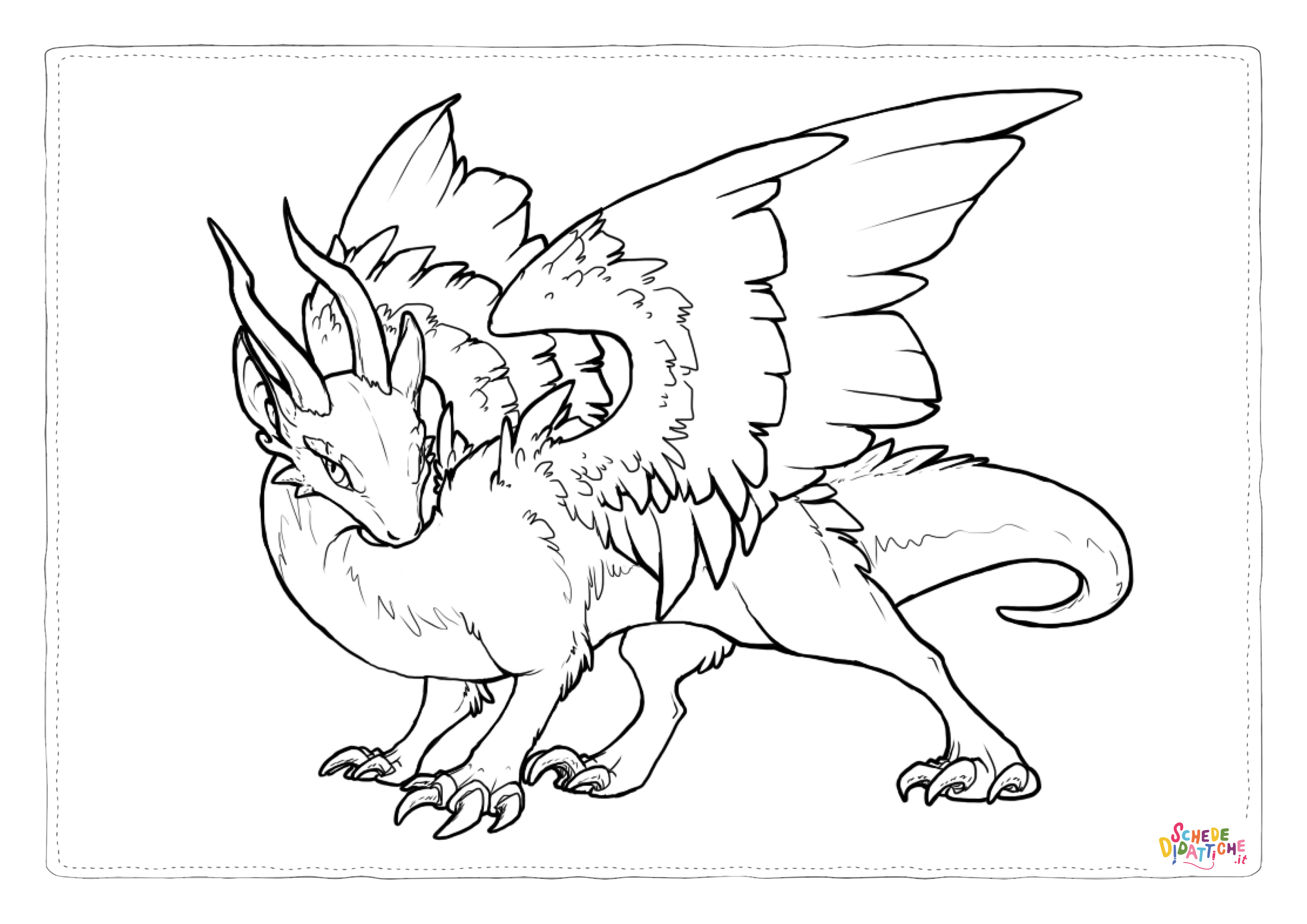 Disegno di Dragon Trainer da stampare e colorare 3