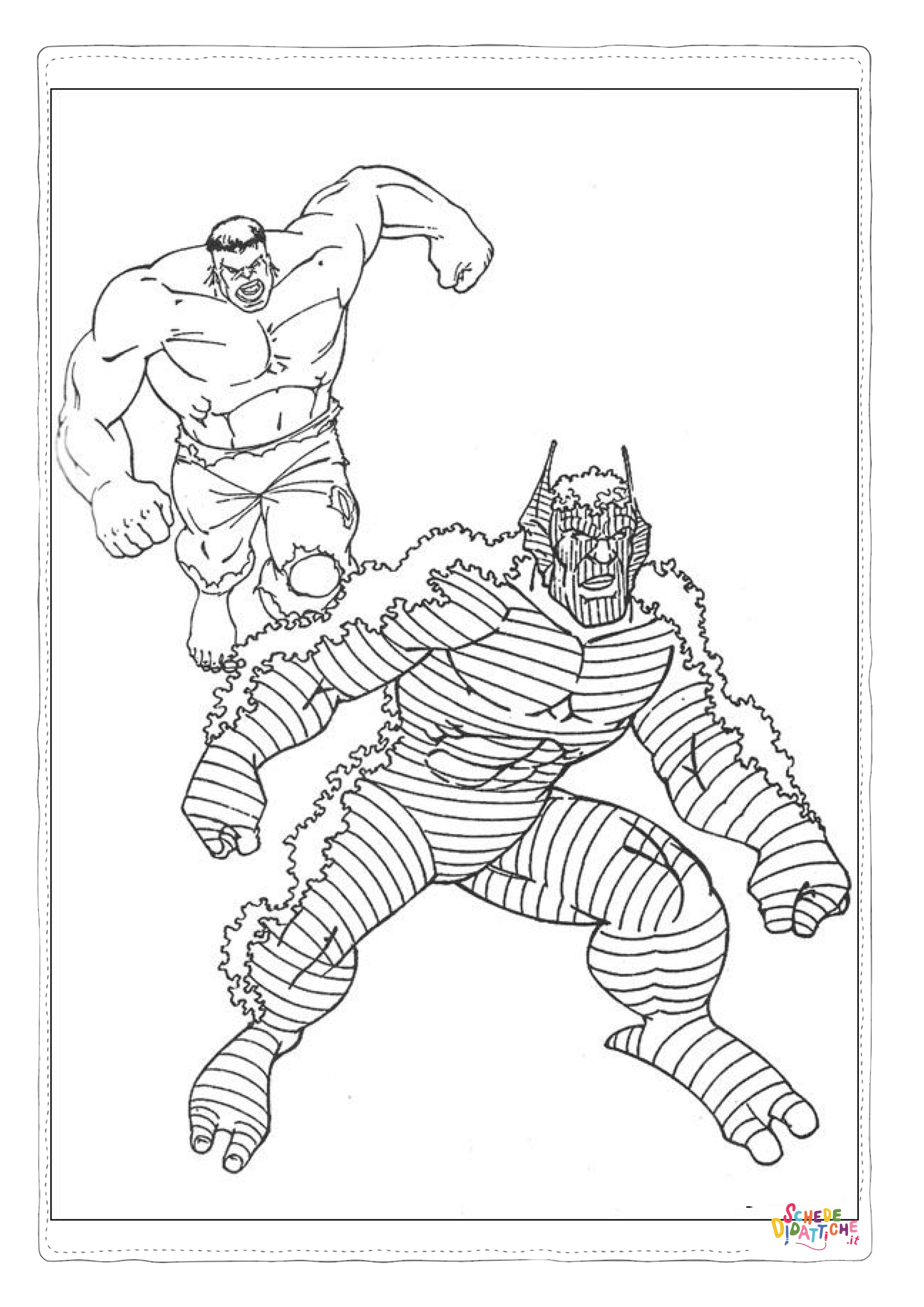 Disegno "Disegno di Hulk da stampare e colorare 24" Disegno di Hulk da stampare e colorare 24