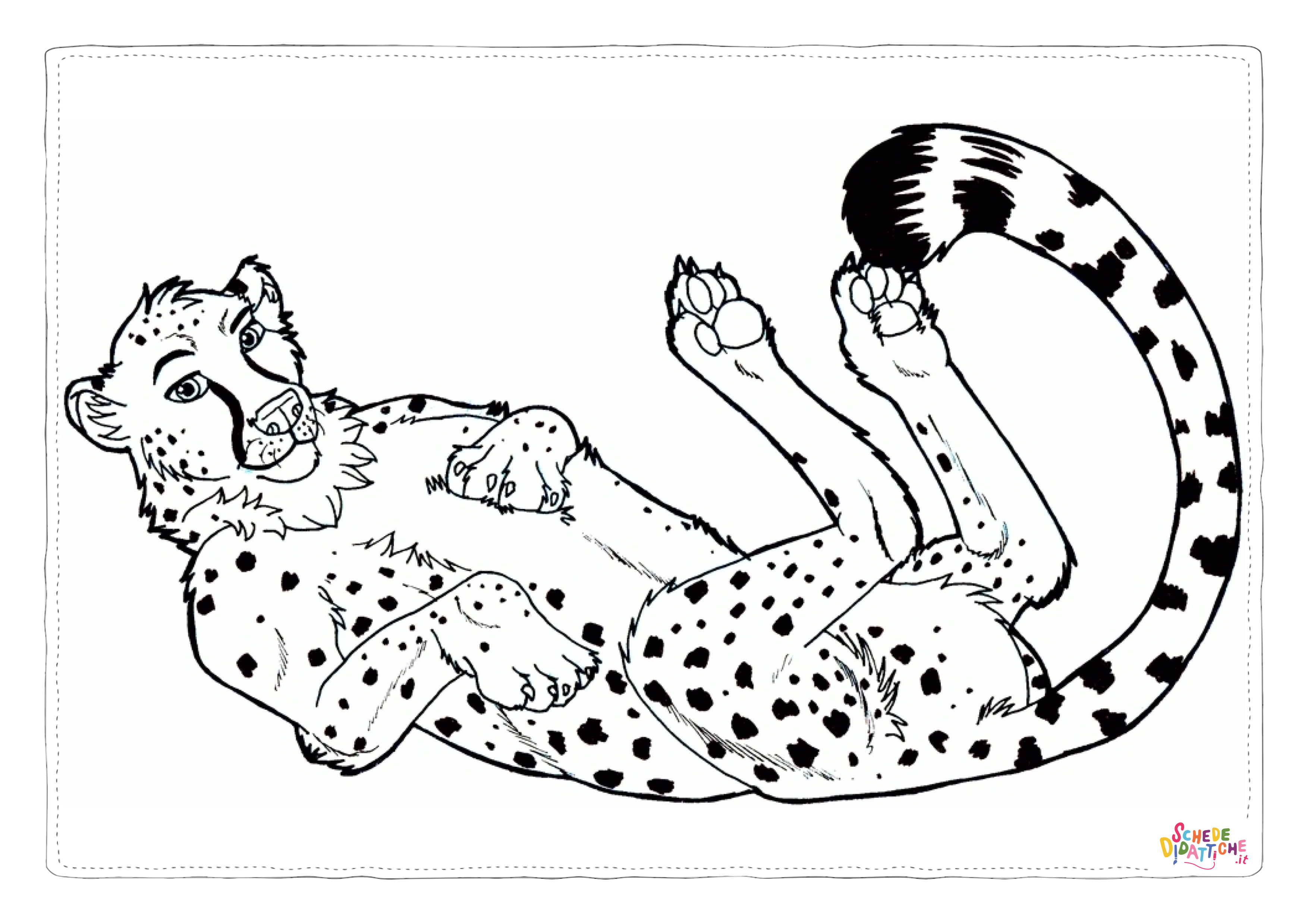 Disegno di leopardo da stampare e colorare 47