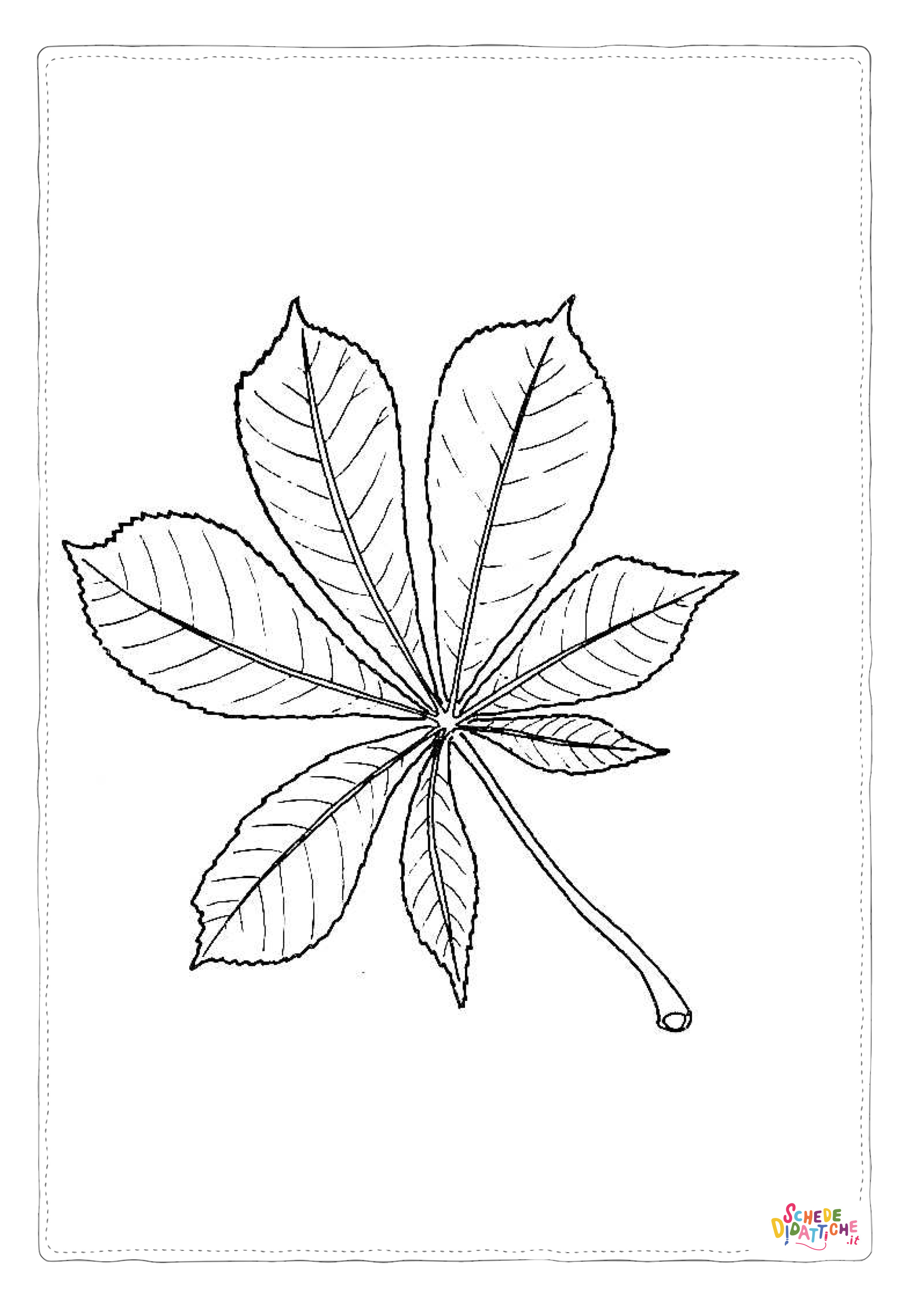 Disegno "Disegno di foglia da stampare e colorare 211" Disegno di foglia da stampare e colorare 211
