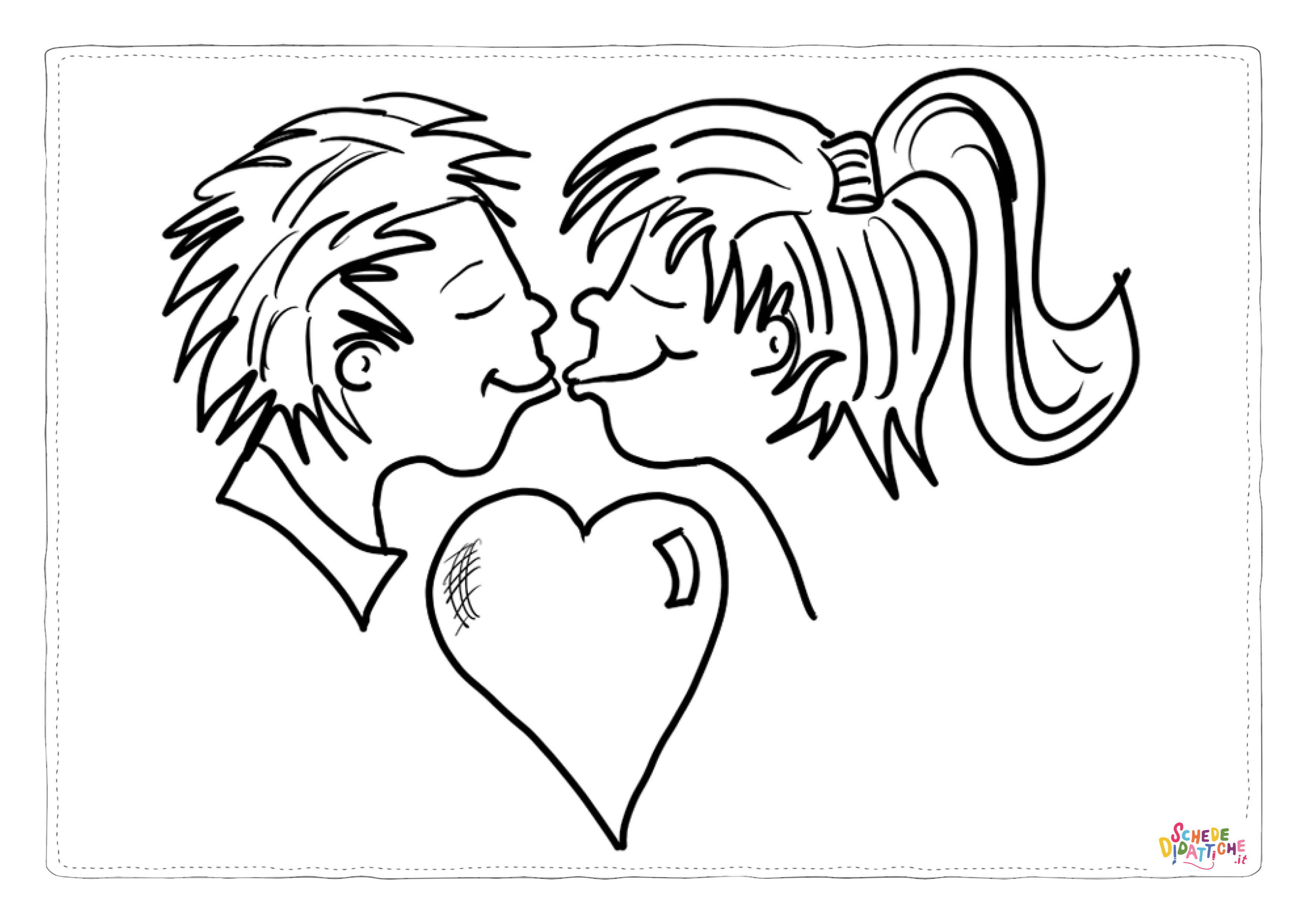 Disegno "Disegno di San Valentino da stampare e colorare 5" Disegno di San Valentino da stampare e colorare 5