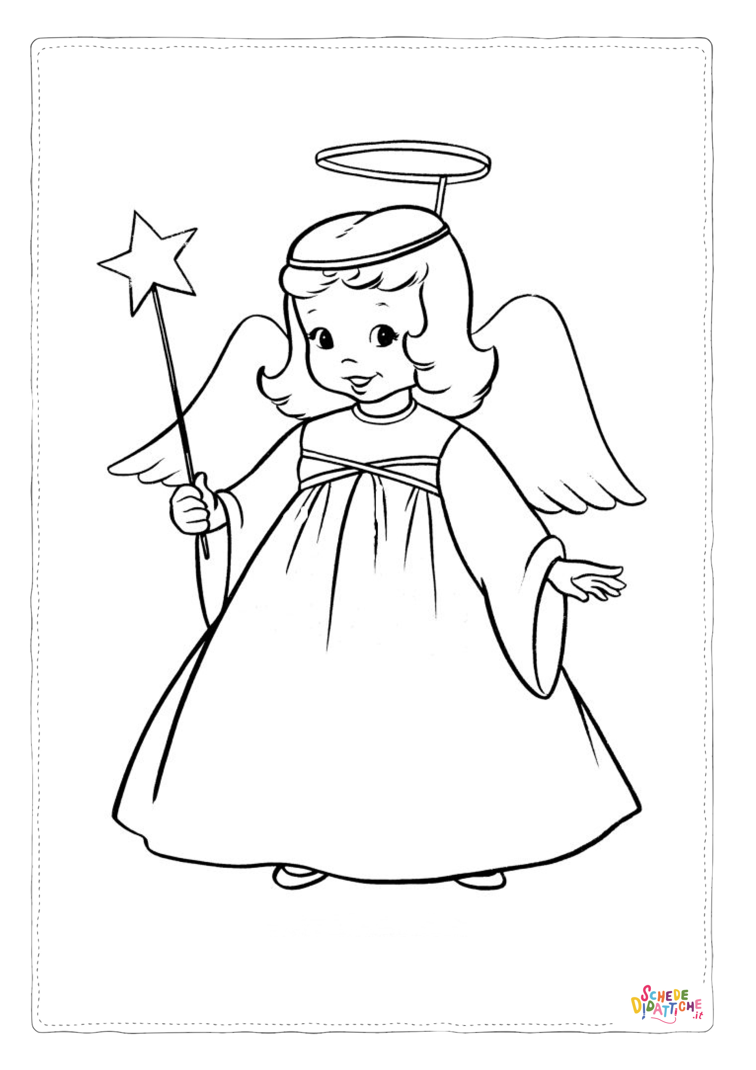 Disegno di angelo da stampare e colorare 47