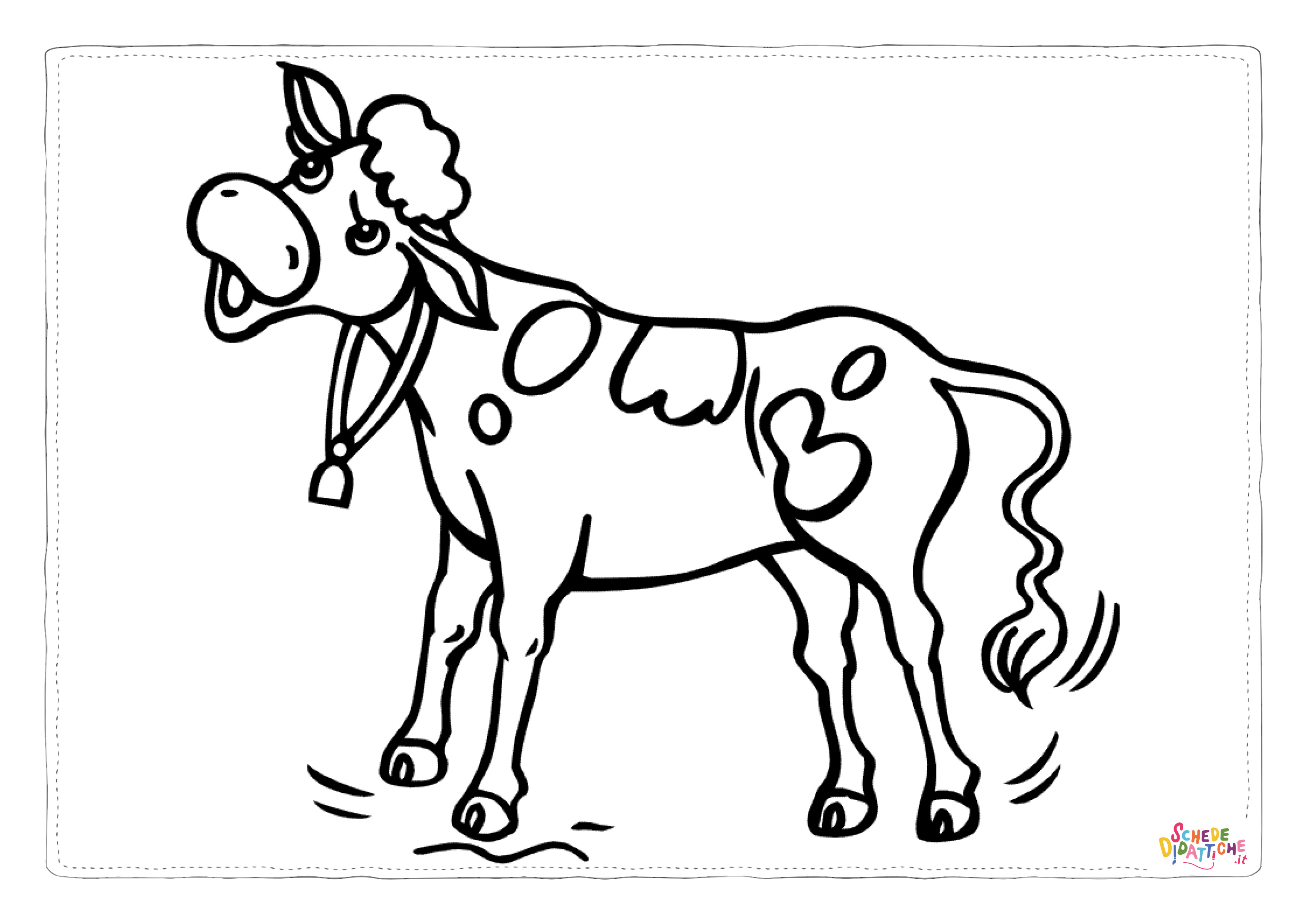 Disegno "Disegno di mucca da stampare e colorare 63" Disegno di mucca da stampare e colorare 63