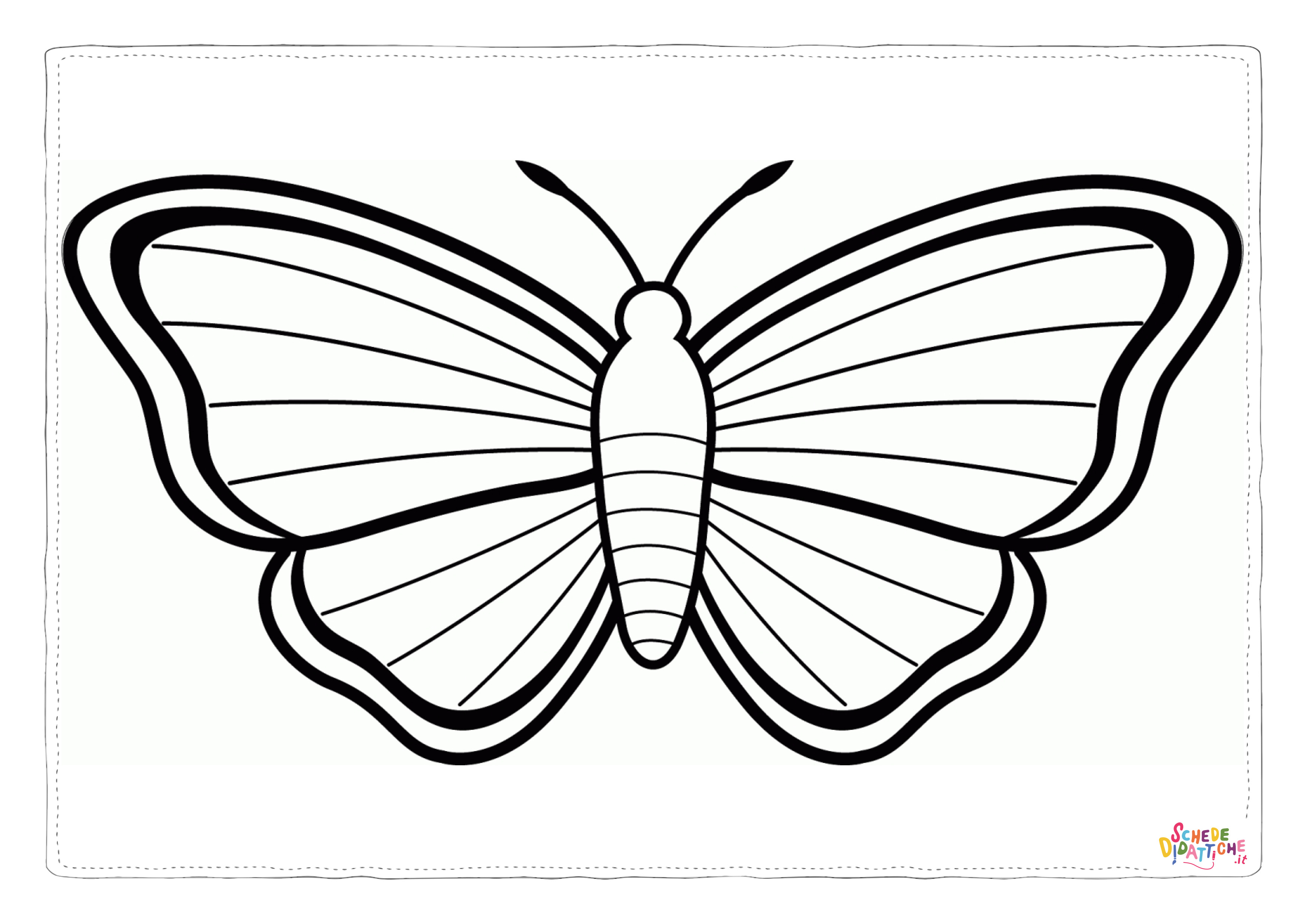 Disegno "Disegno di farfalla da stampare e colorare 241" Disegno di farfalla da stampare e colorare 241