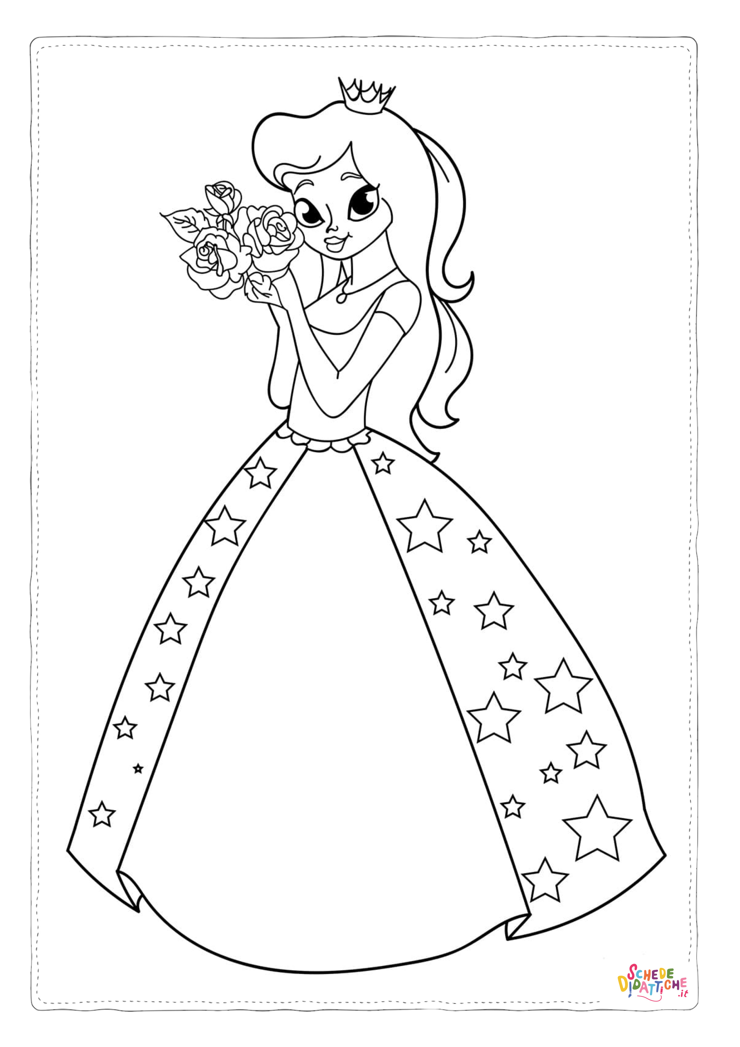 Disegno di Tutte le principesse Disney da stampare e colorare 69
