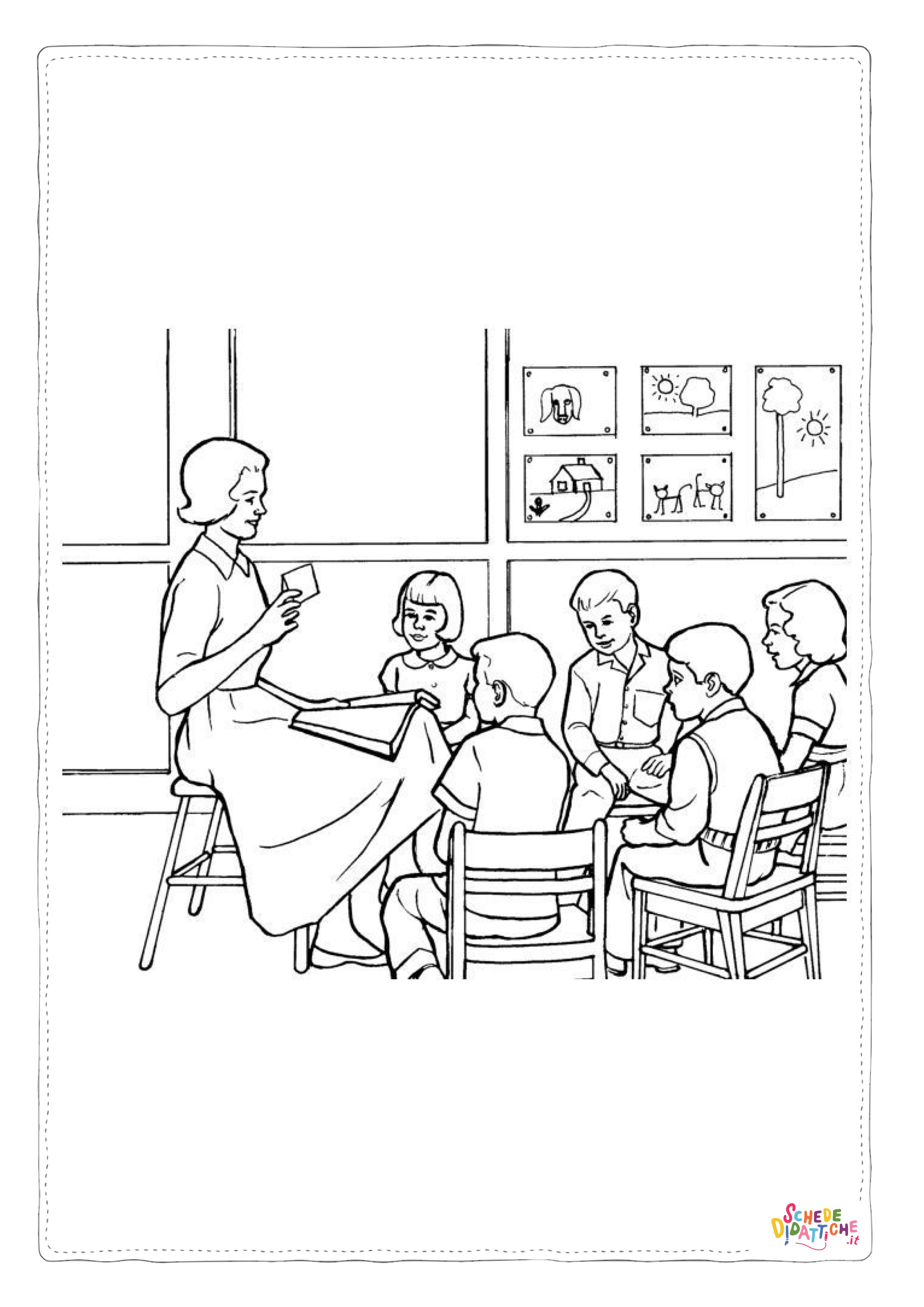 Disegno "Disegno di scuola da stampare e colorare 22" Disegno di scuola da stampare e colorare 22
