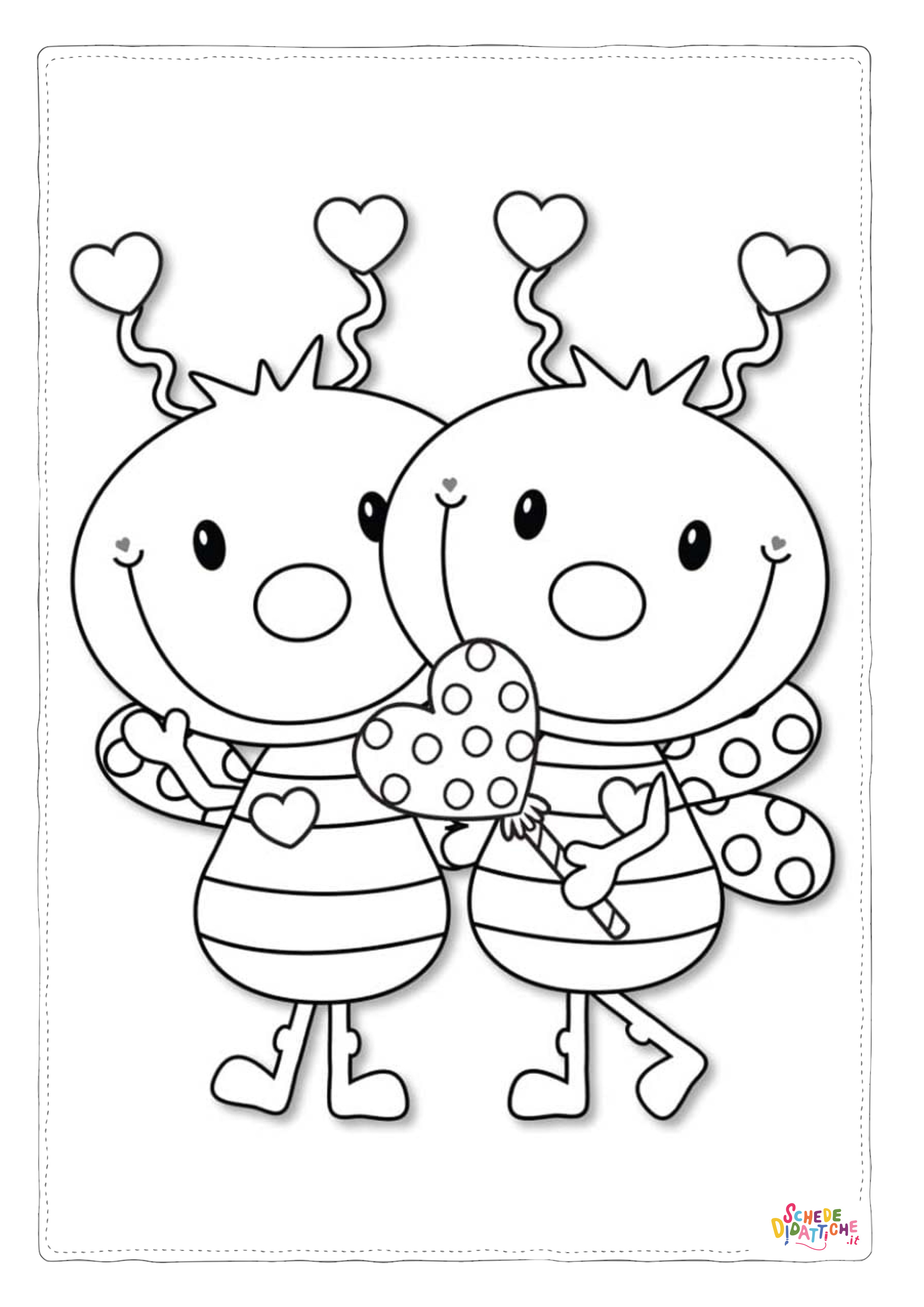 Disegno "Disegno di San Valentino da stampare e colorare 55" Disegno di San Valentino da stampare e colorare 55