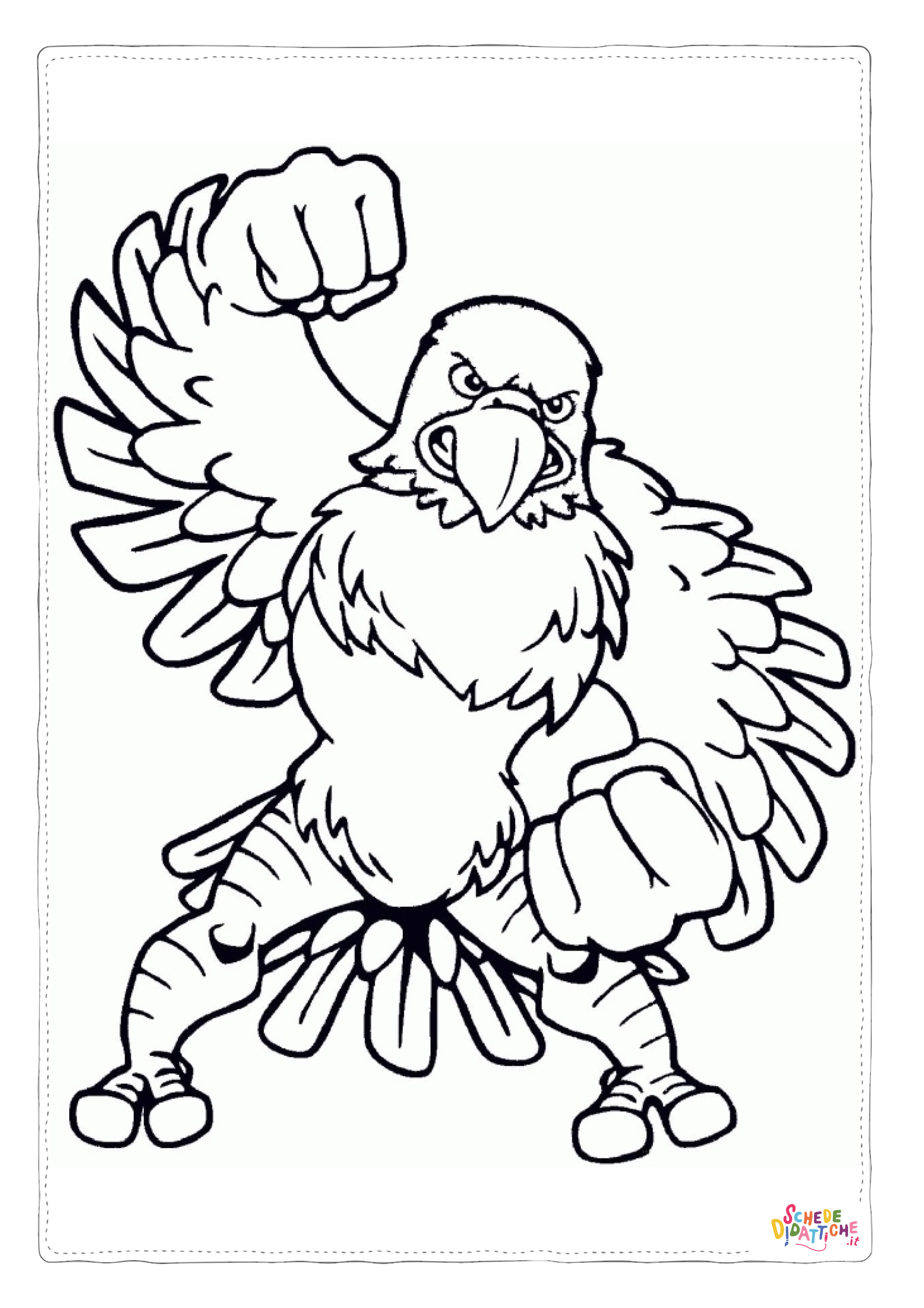 Disegno "Disegno di aquila da stampare e colorare 6" Disegno di aquila da stampare e colorare 6