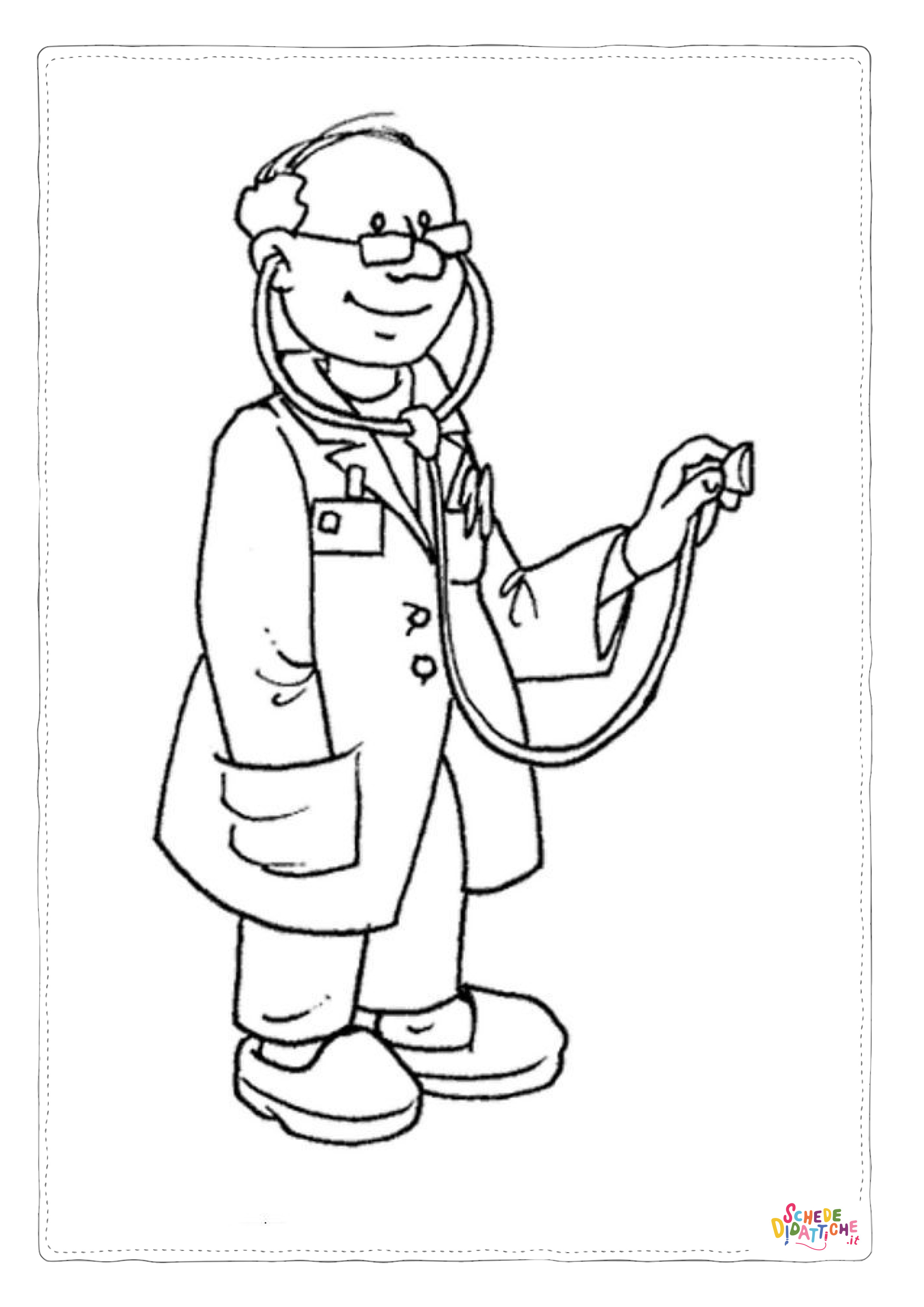 Disegno "Disegno di dottore da stampare e colorare 5" Disegno di dottore da stampare e colorare 5