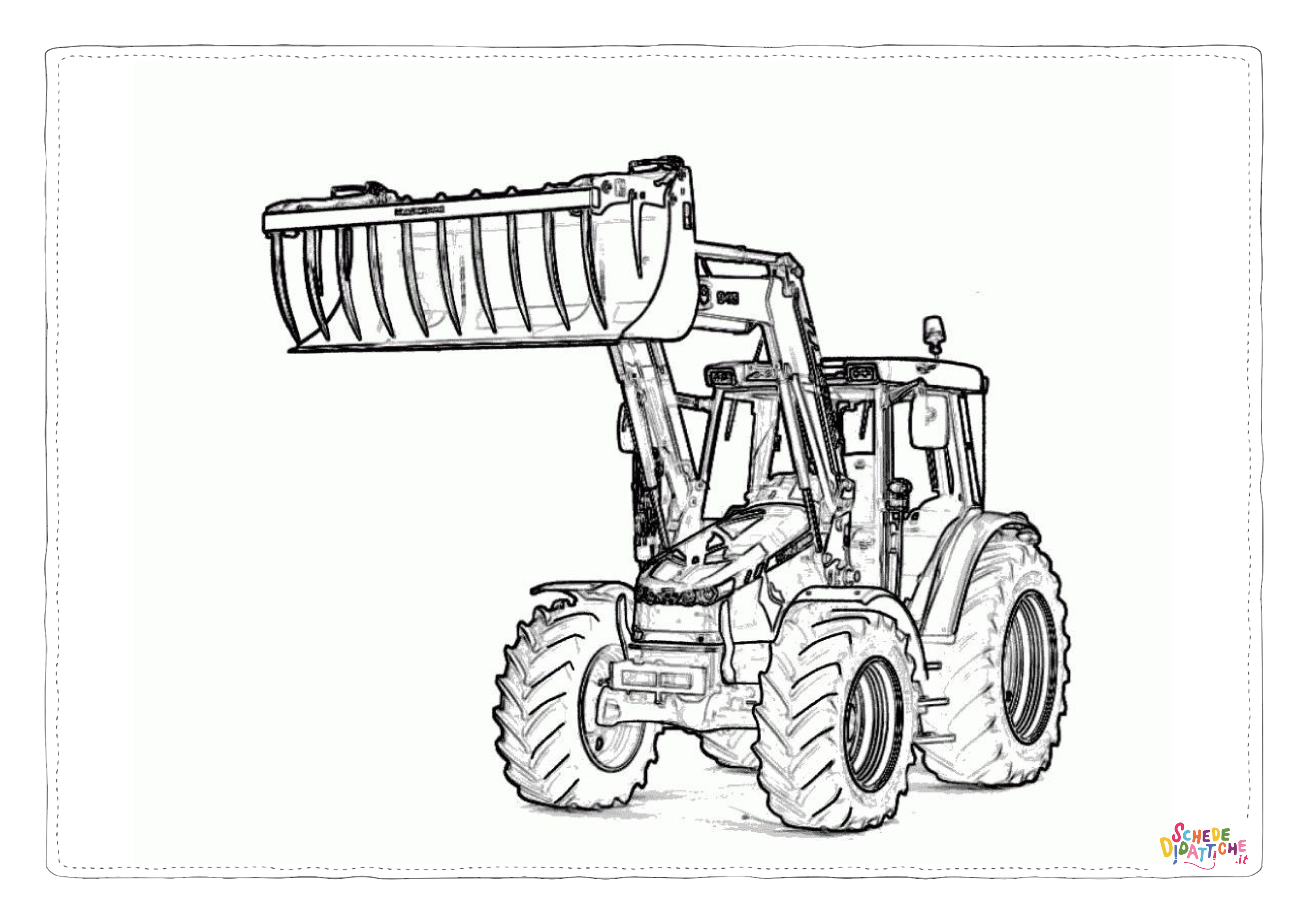 Disegno "Disegno di mezzo da lavoro da stampare e colorare 116" Disegno di mezzo da lavoro da stampare e colorare 116