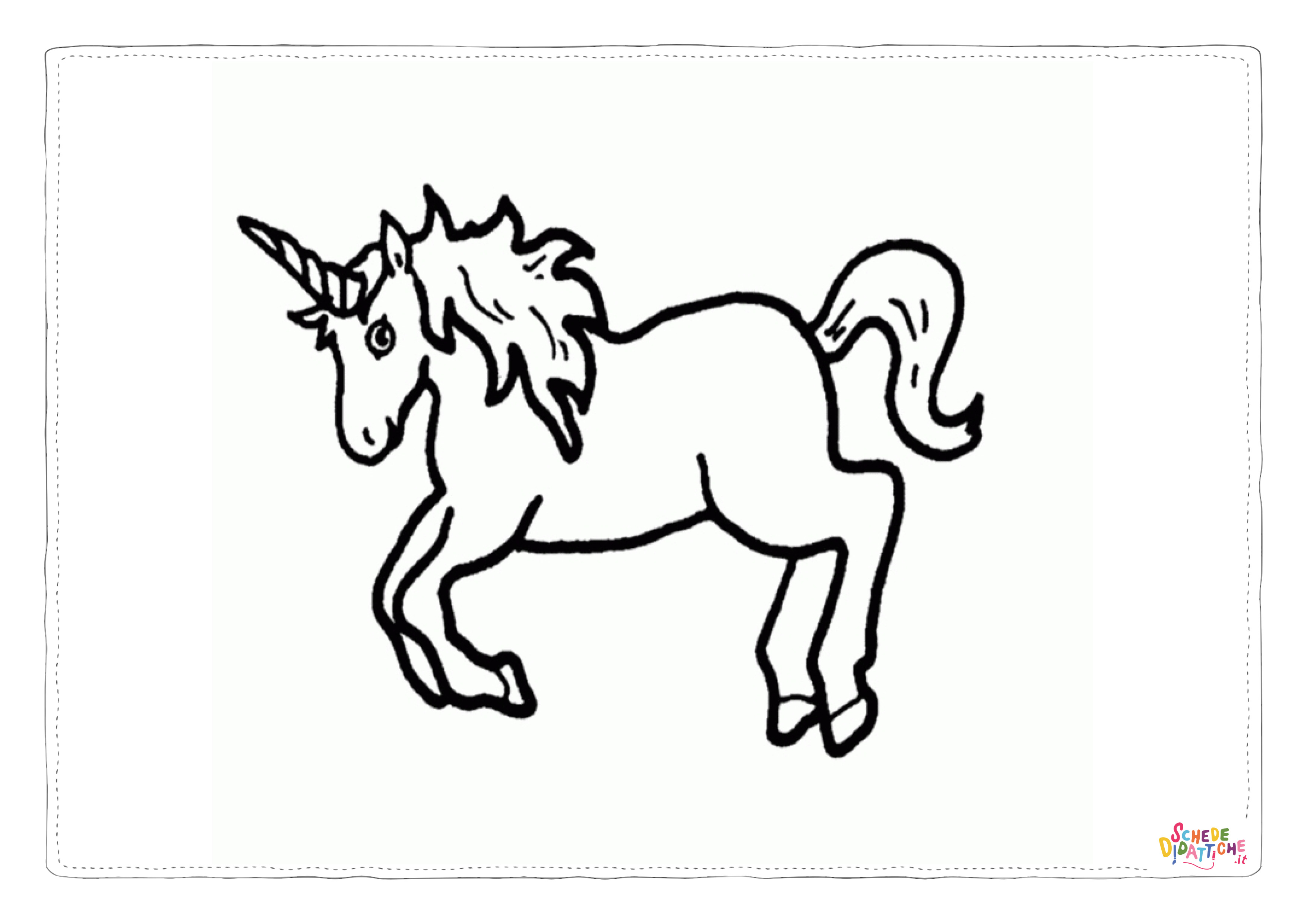 Disegno di unicorno da stampare e colorare 95