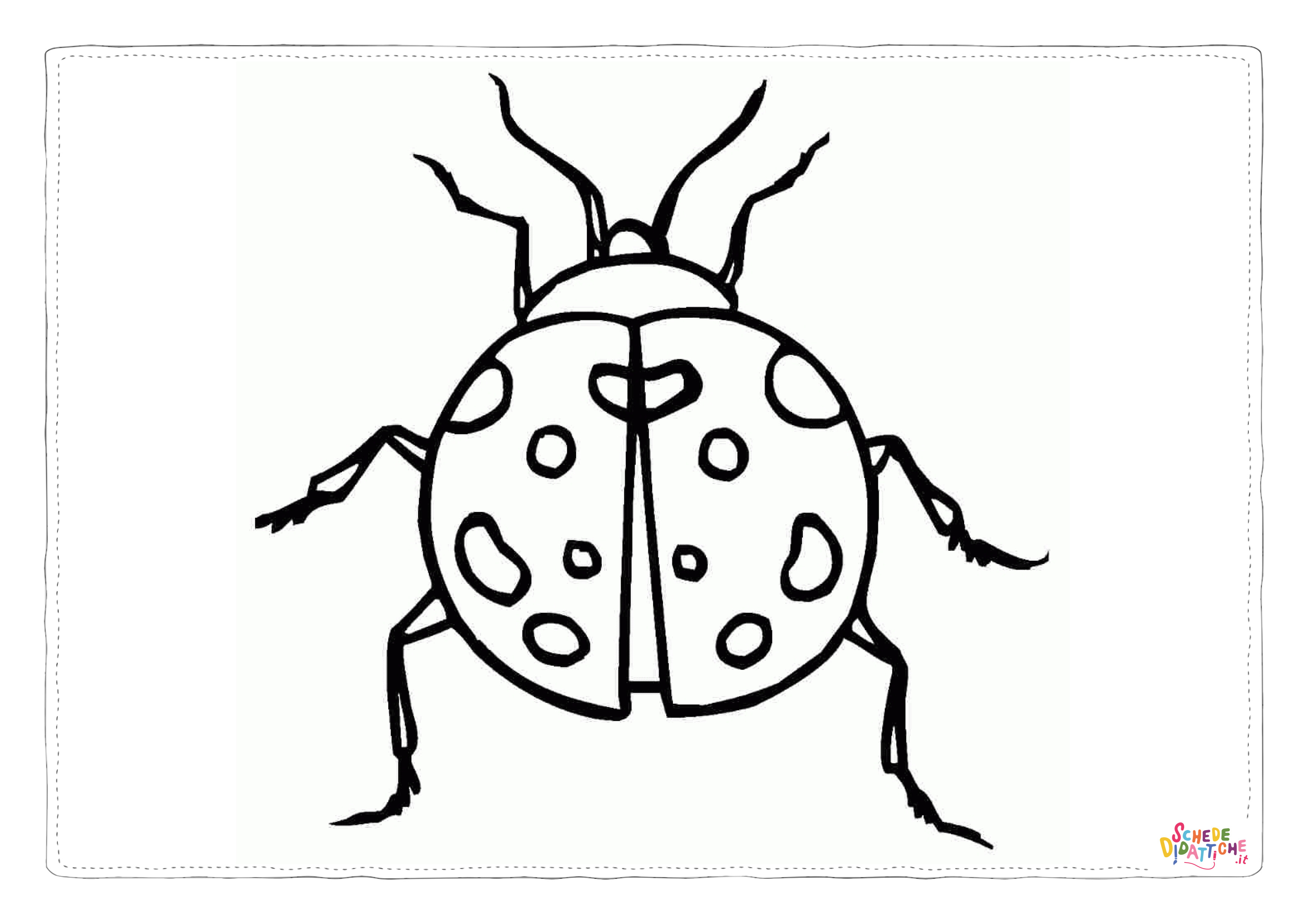Disegno "Disegno di coccinella da stampare e colorare 22" Disegno di coccinella da stampare e colorare 22