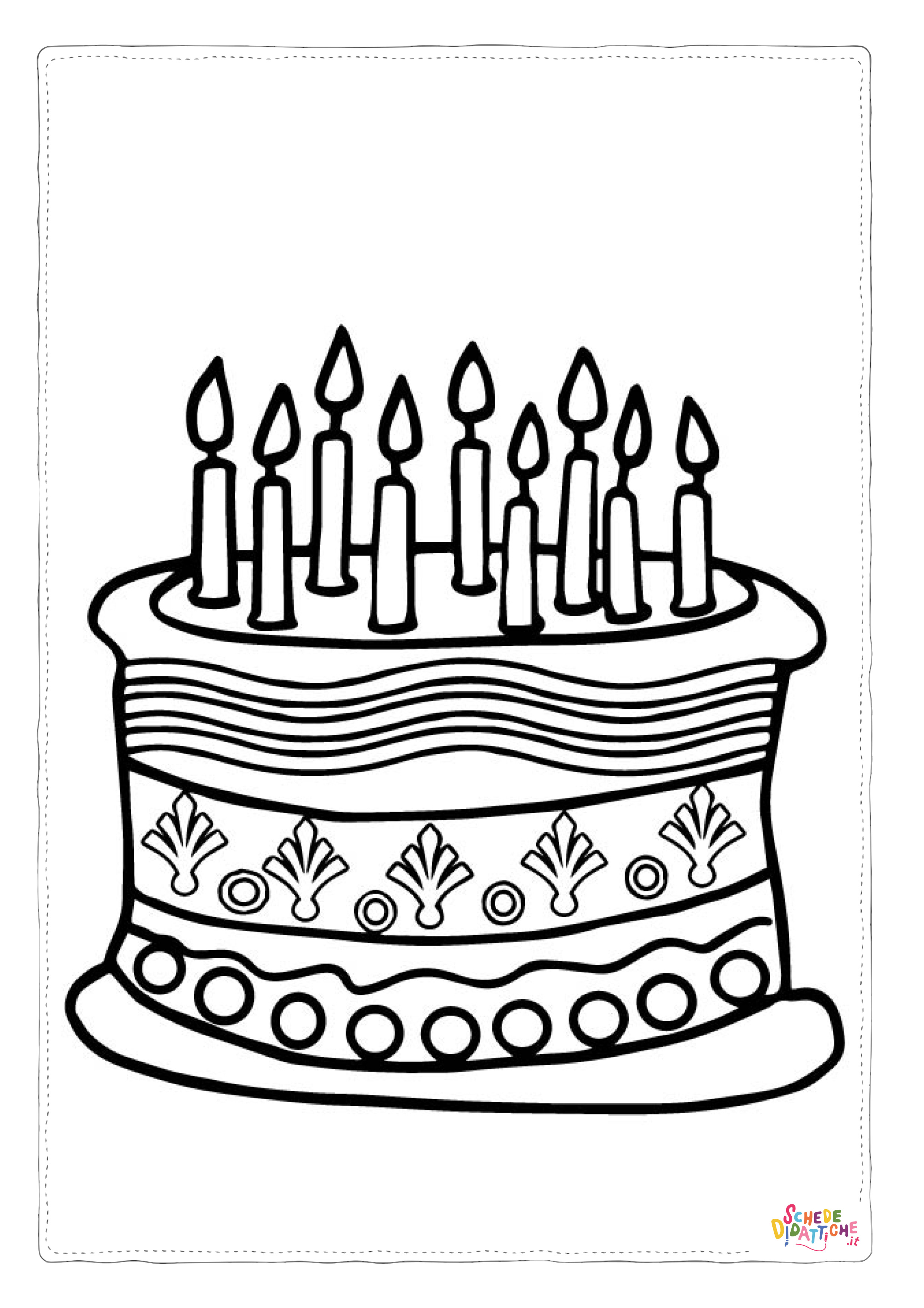 Disegno "Disegno di compleanno da stampare e colorare 37" Disegno di compleanno da stampare e colorare 37