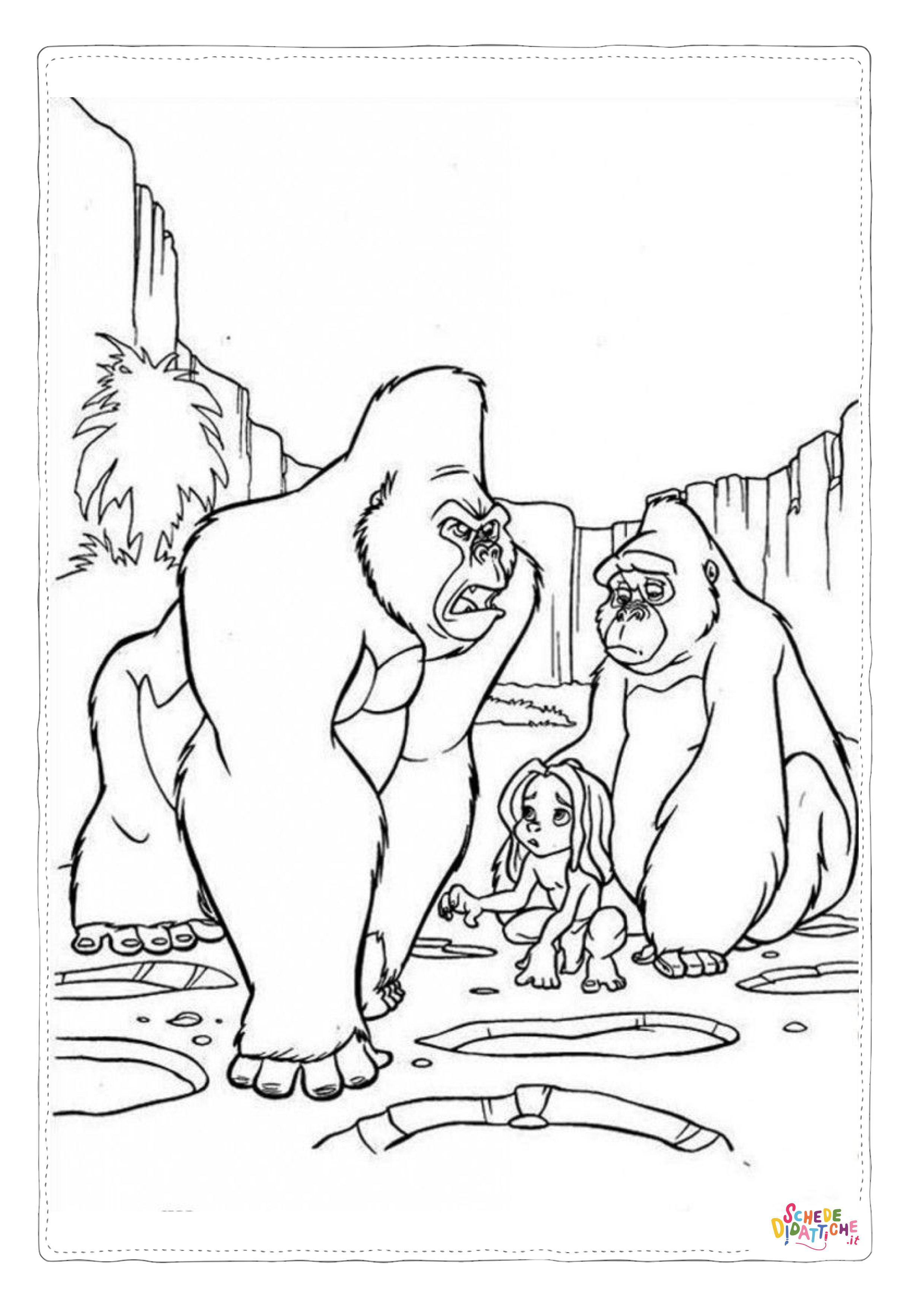 Disegno "Disegno di Tarzan da stampare e colorare 8" Disegno di Tarzan da stampare e colorare 8