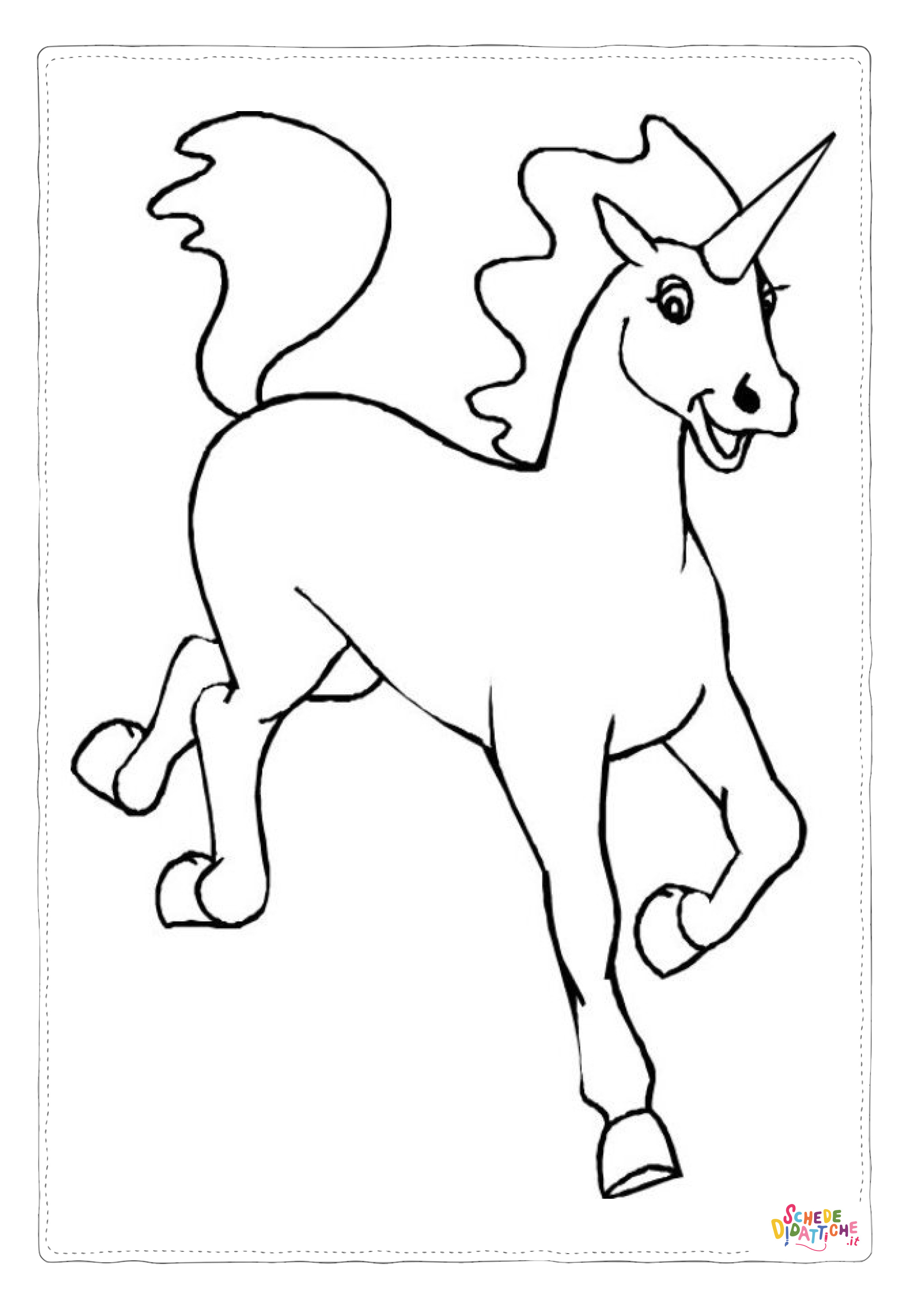 Disegno di unicorno da stampare e colorare 130