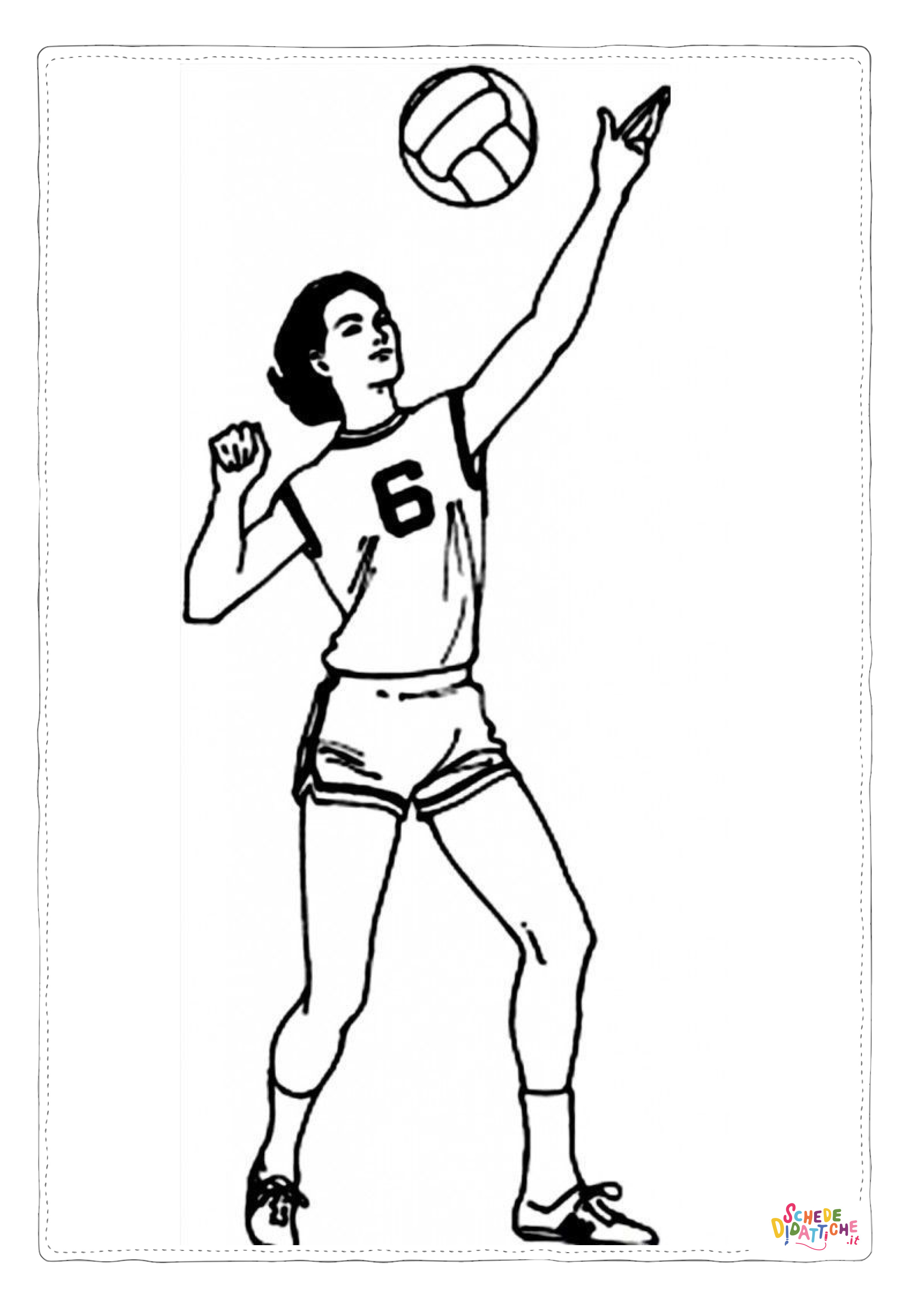 Disegno "Disegno di pallavolo da stampare e colorare 4" Disegno di pallavolo da stampare e colorare 4