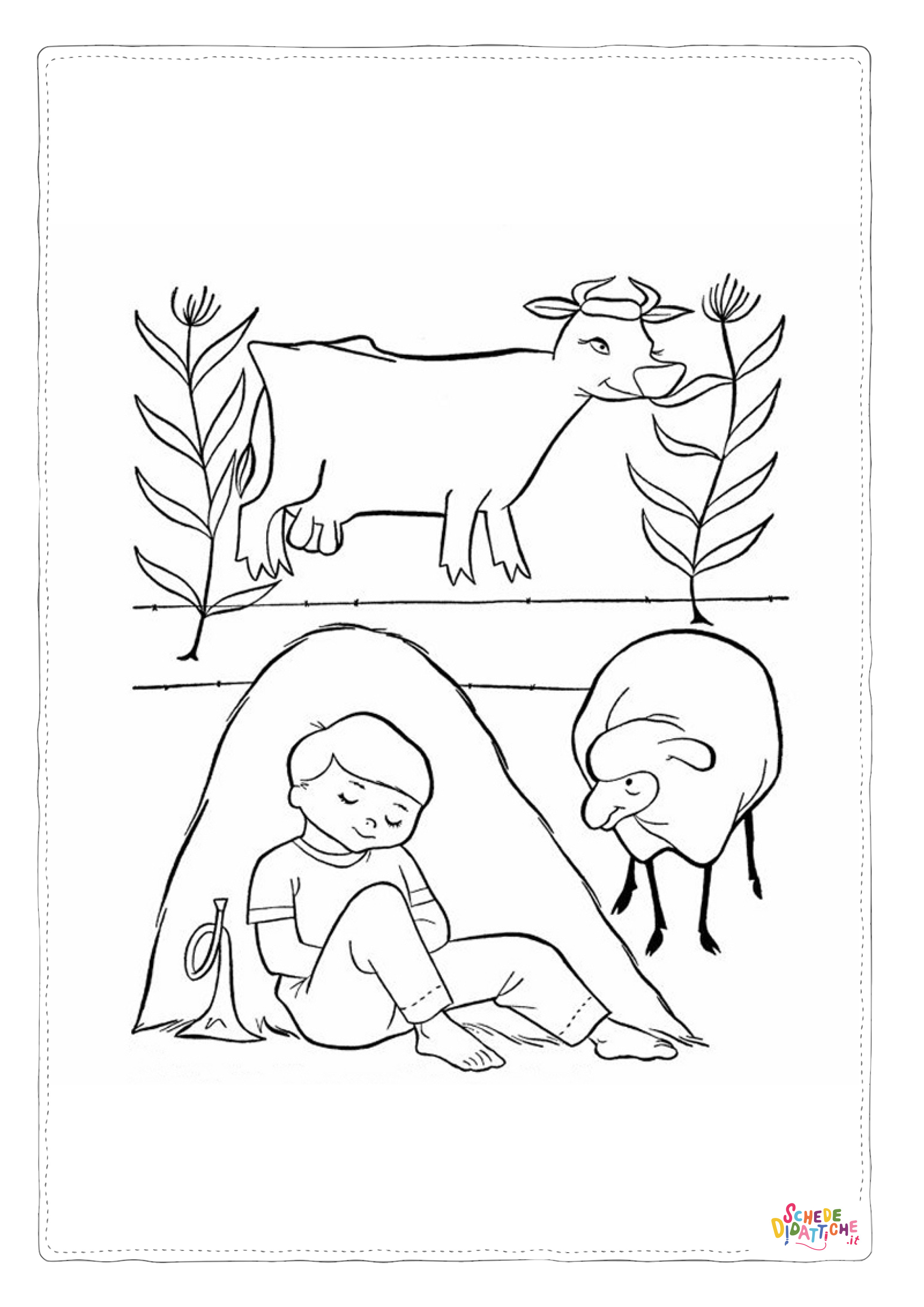 Disegno di mucca da stampare e colorare 21