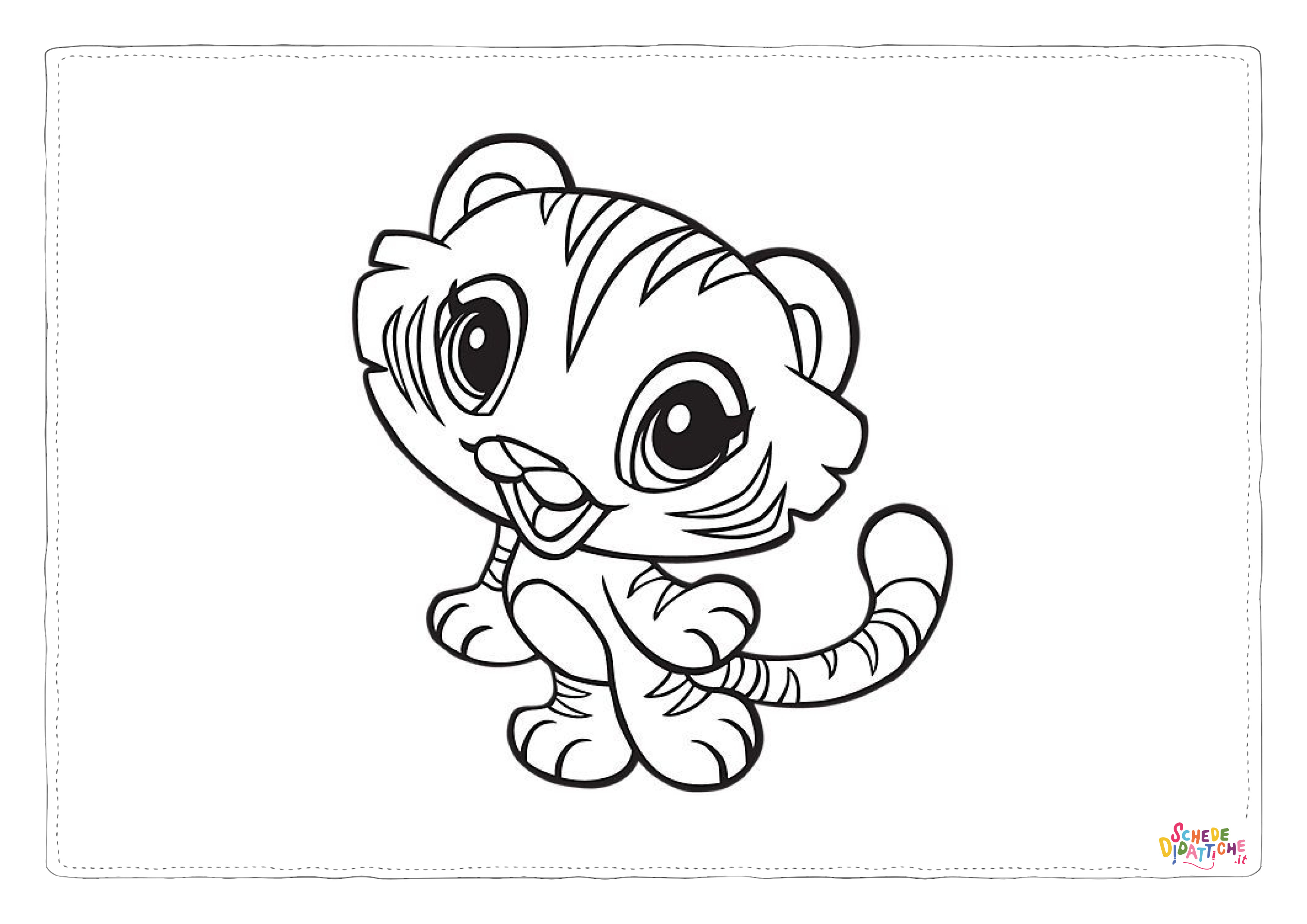 Disegno "Disegno di gatto da stampare e colorare 142" Disegno di gatto da stampare e colorare 142