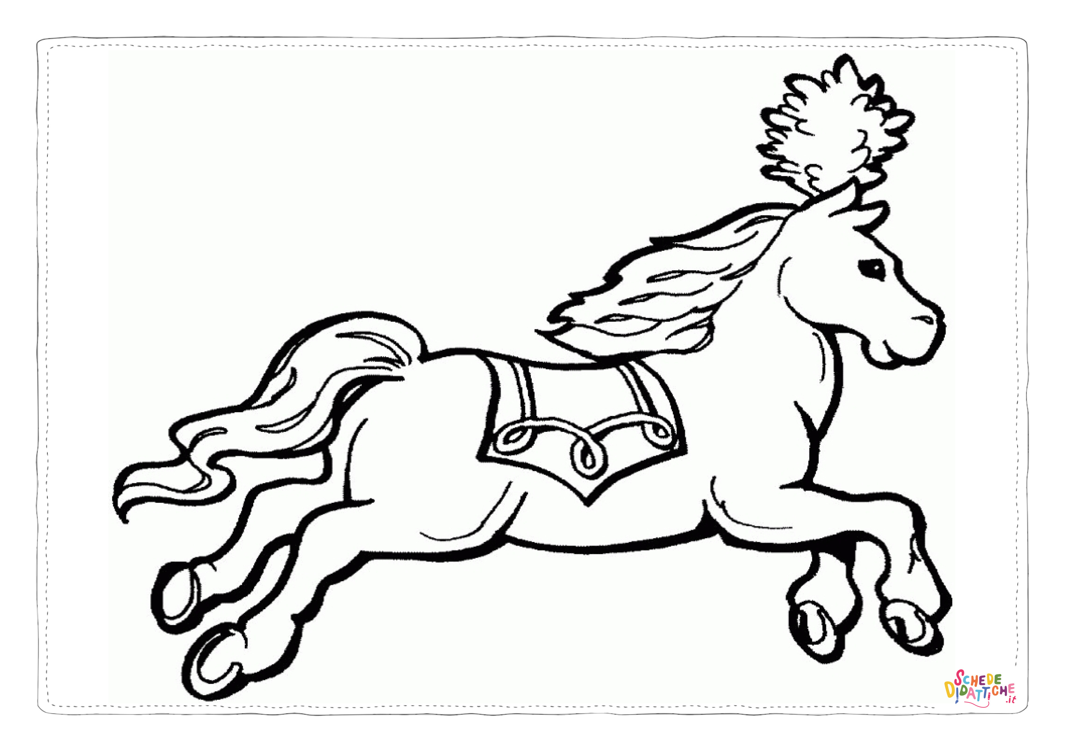 Disegno di equitazione da stampare e colorare 24