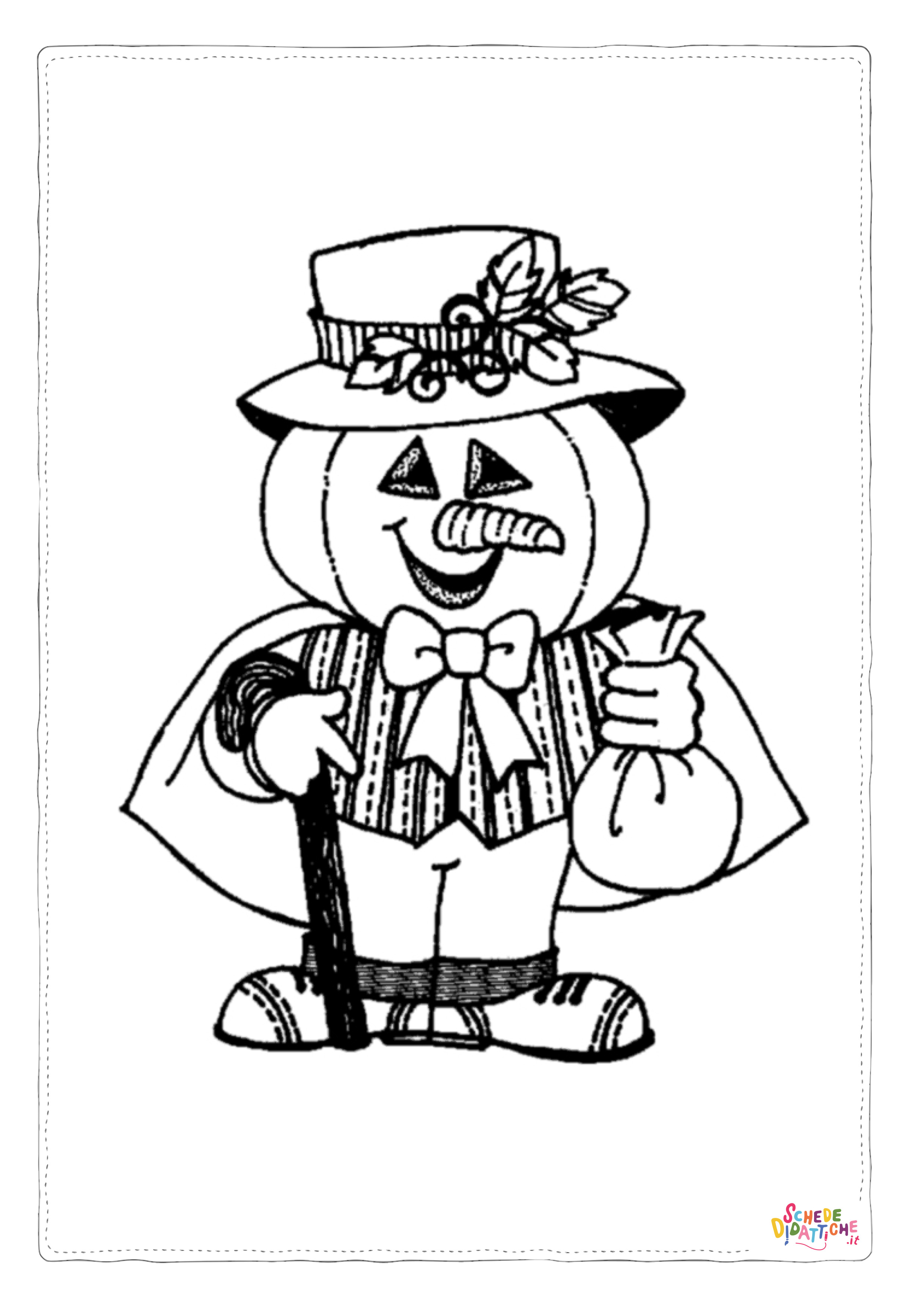 Disegno "Disegno di zucca di Halloween da stampare e colorare 77" Disegno di zucca di Halloween da stampare e colorare 77