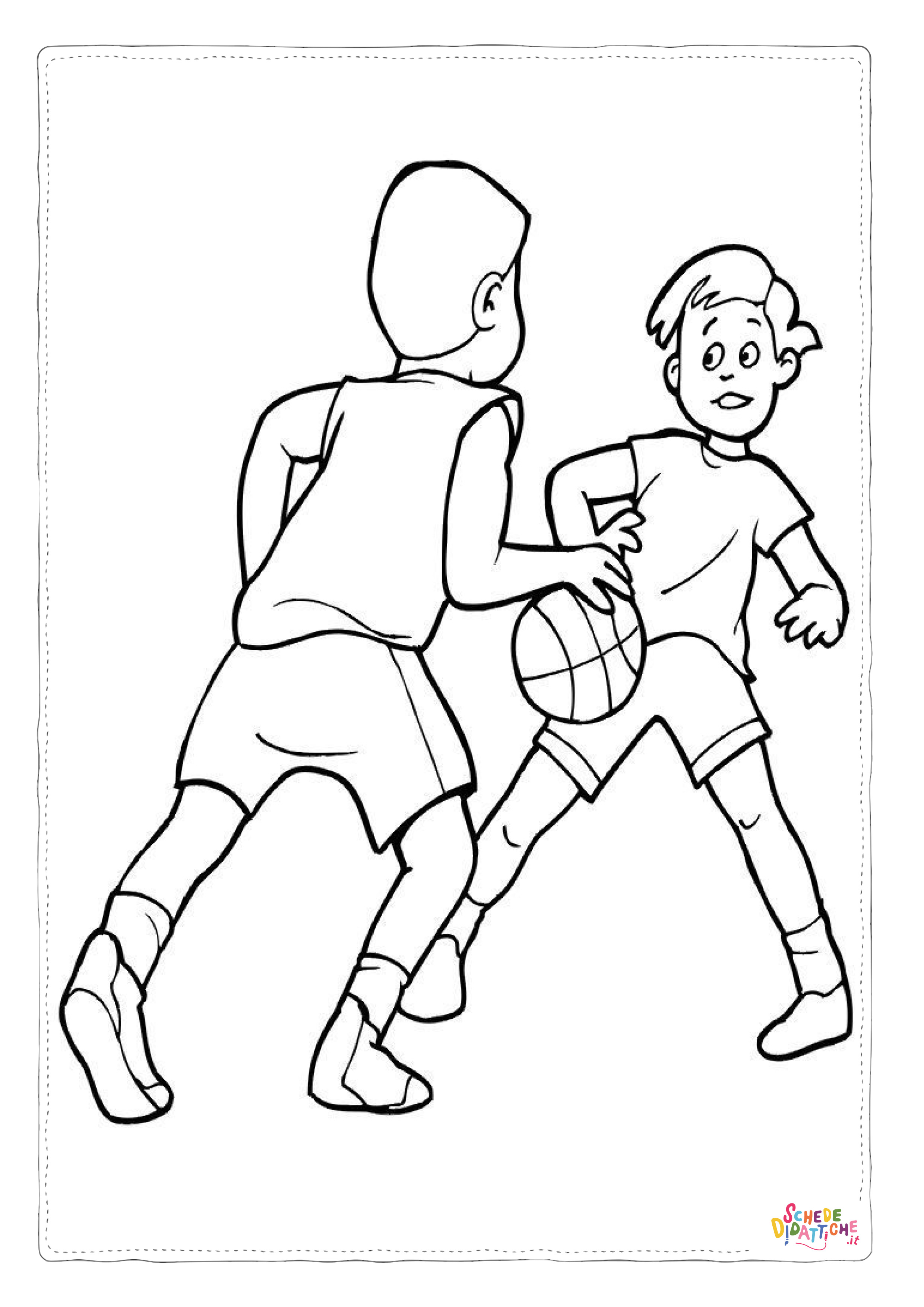 Disegno di basket da stampare e colorare 23