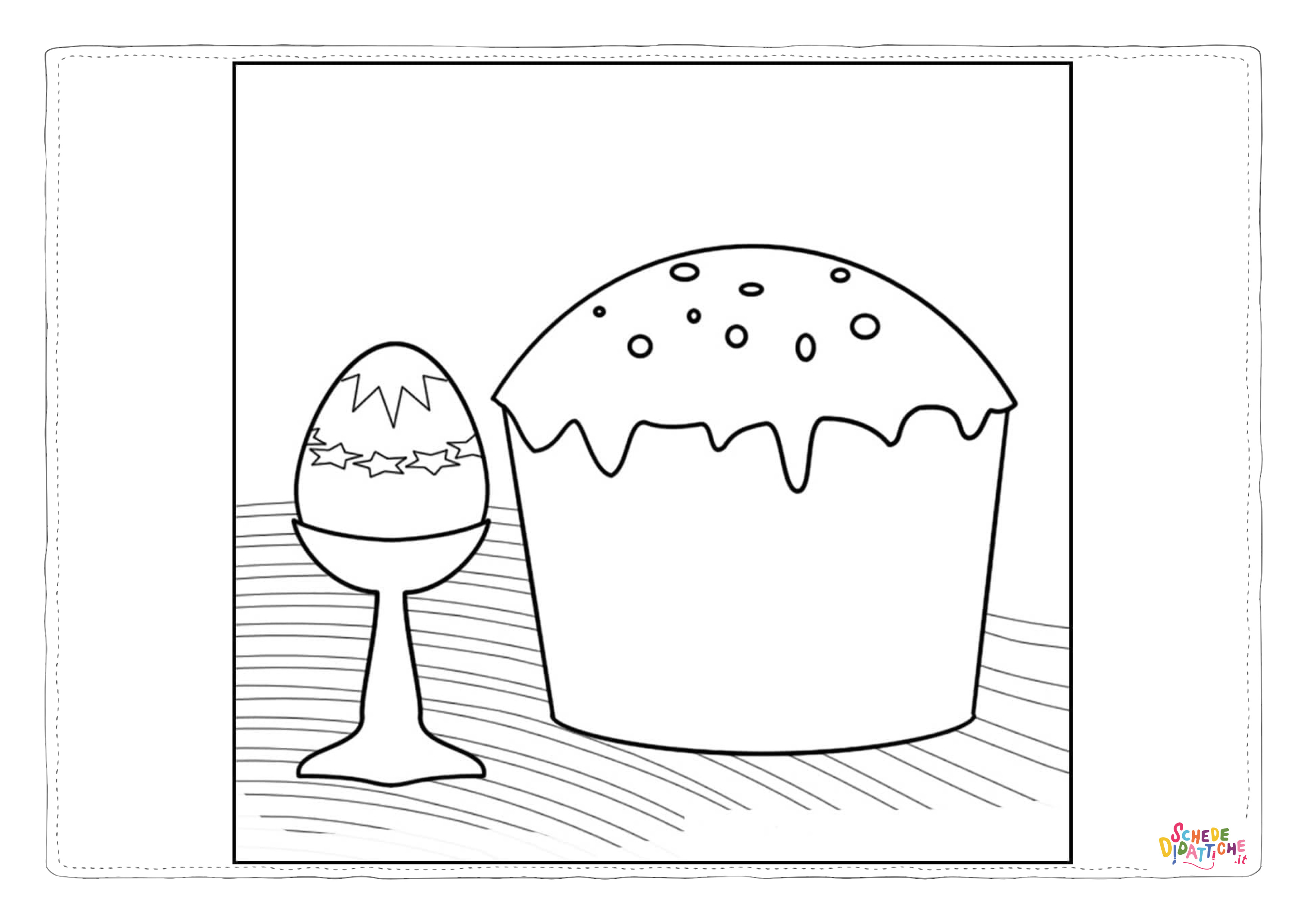 Disegno di uovo di Pasqua da stampare e colorare 145