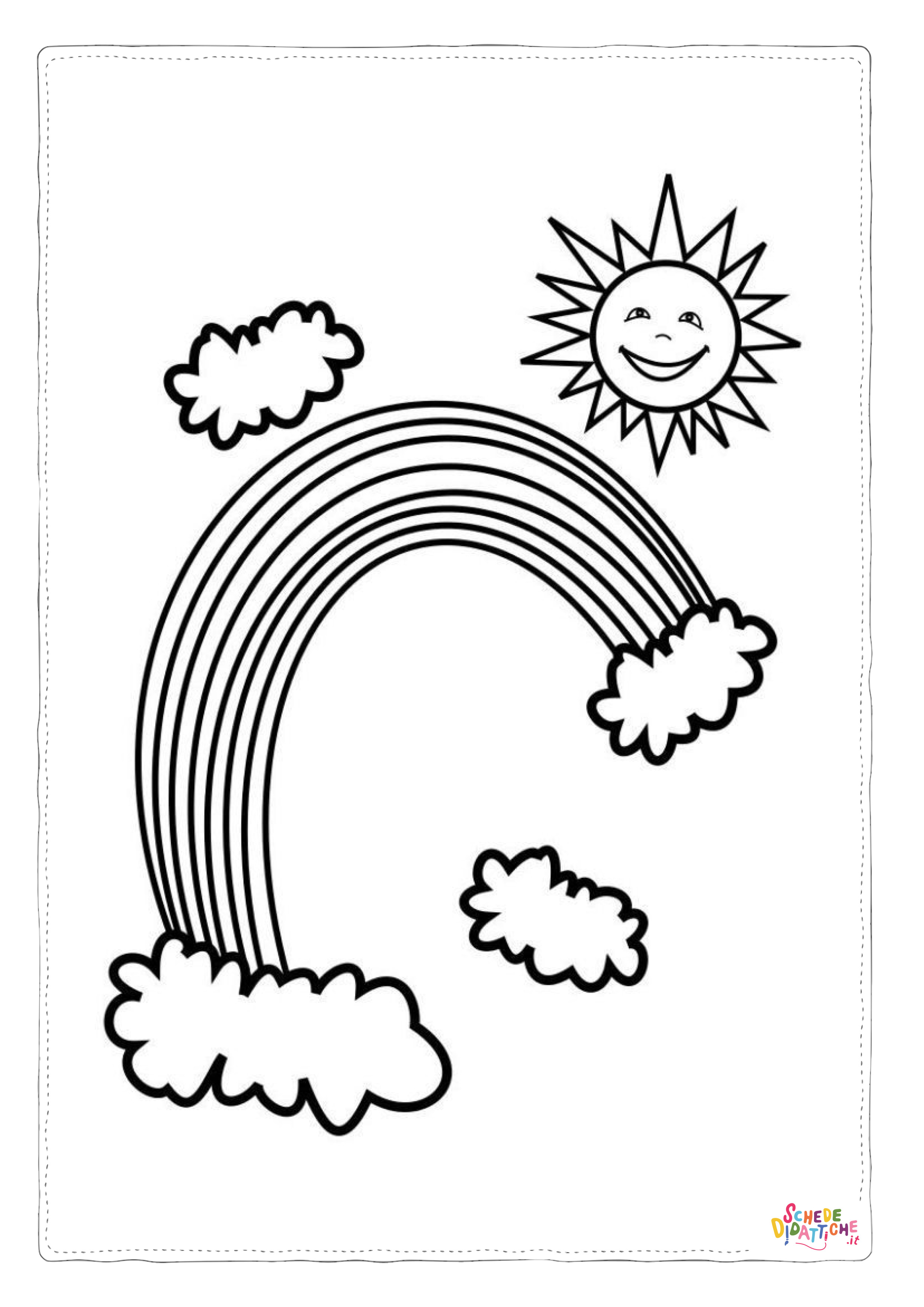 Disegno "Disegno di arcobaleno da stampare e colorare 89" Disegno di arcobaleno da stampare e colorare 89