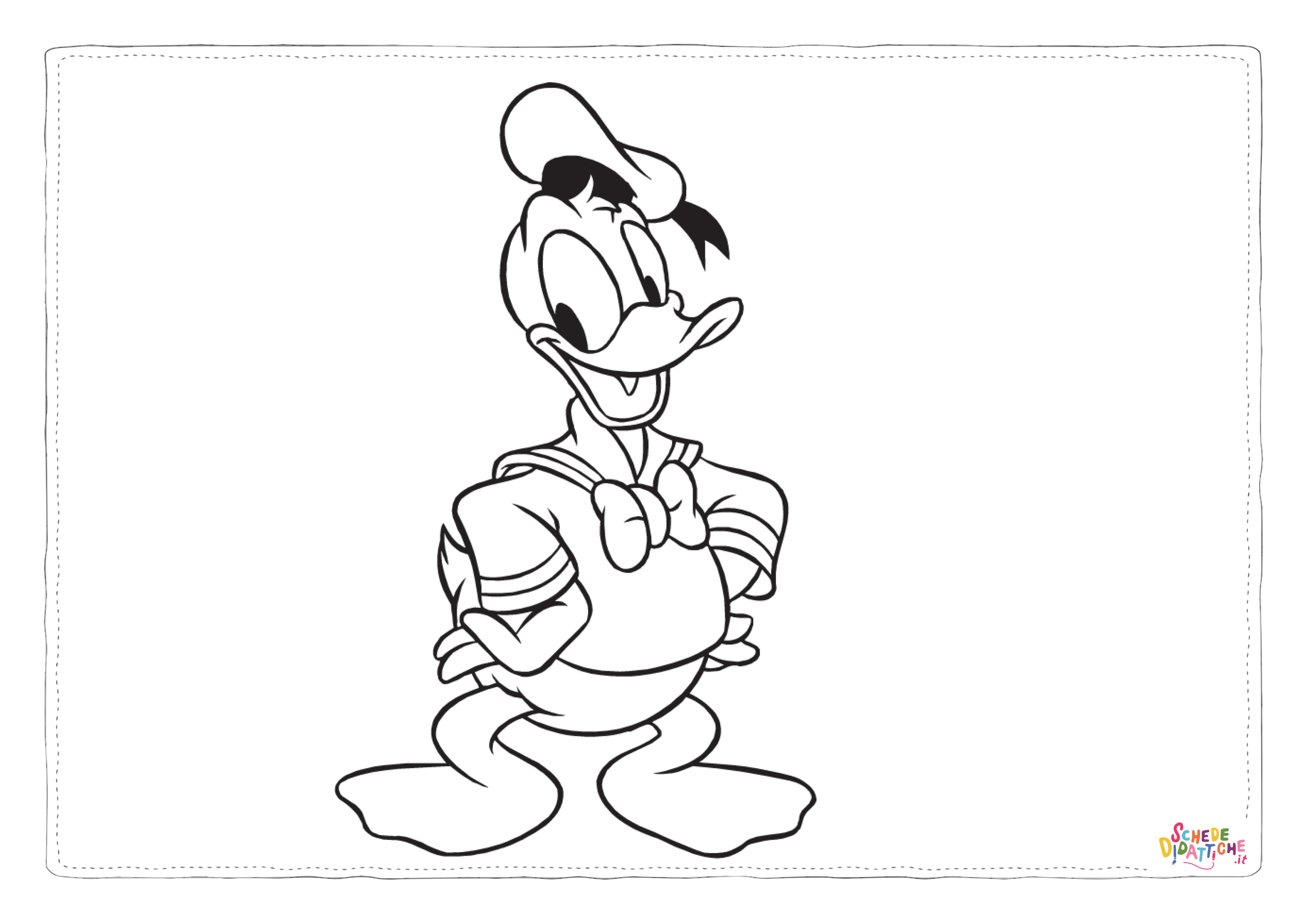 Disegno di Paperino da stampare e colorare 66