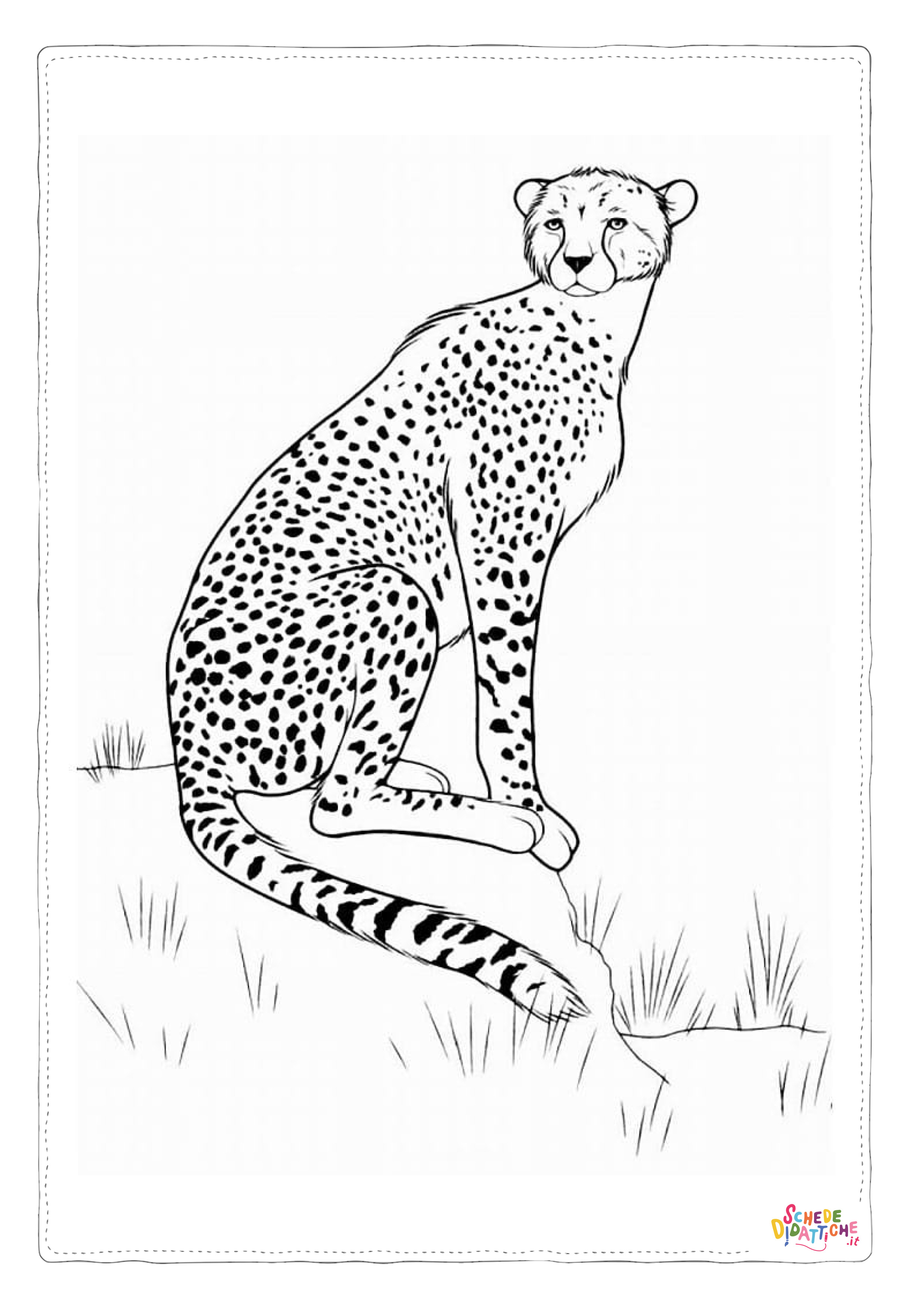 Disegno di leopardo da stampare e colorare 42