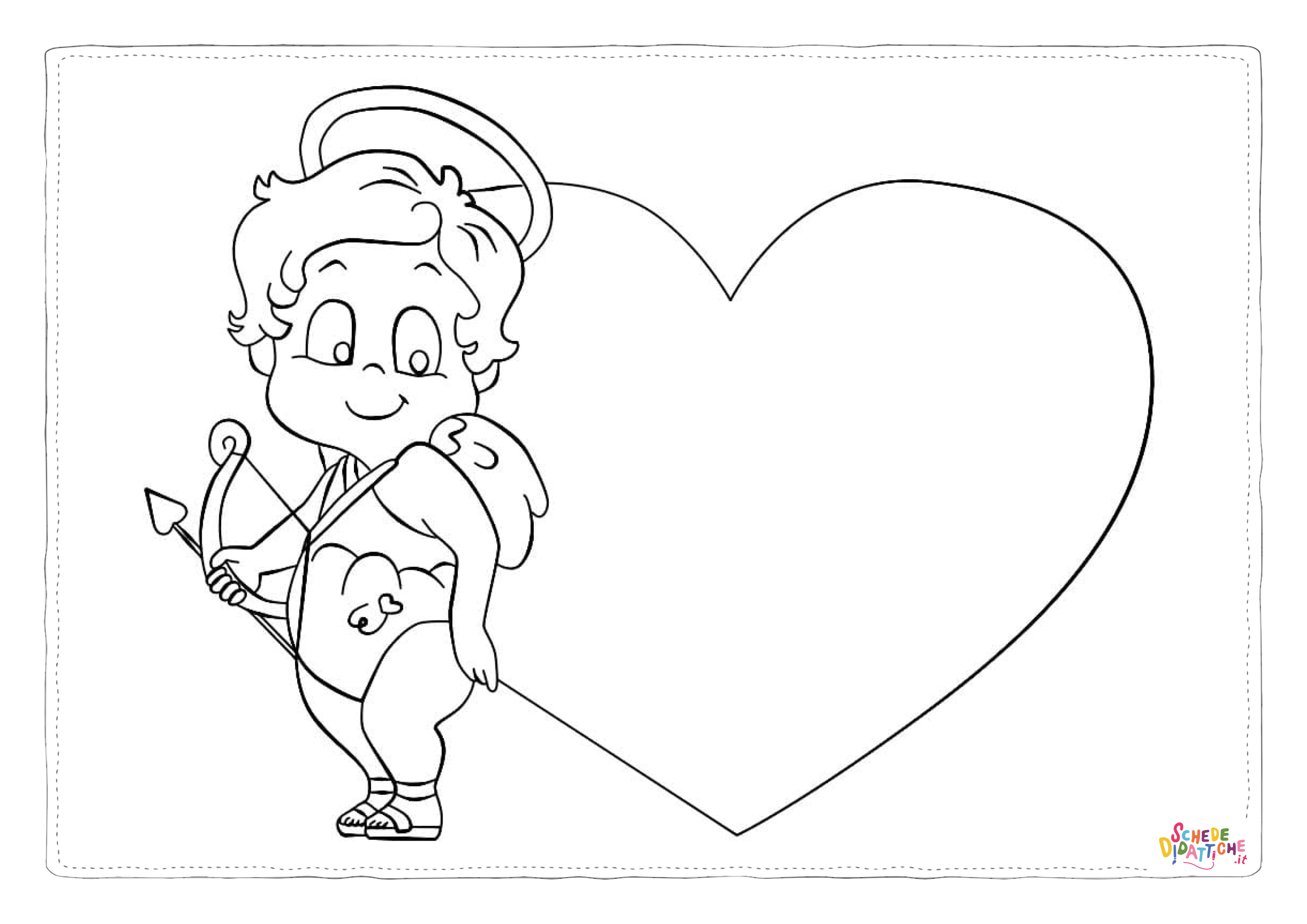 Disegno "Disegno di San Valentino da stampare e colorare 57" Disegno di San Valentino da stampare e colorare 57