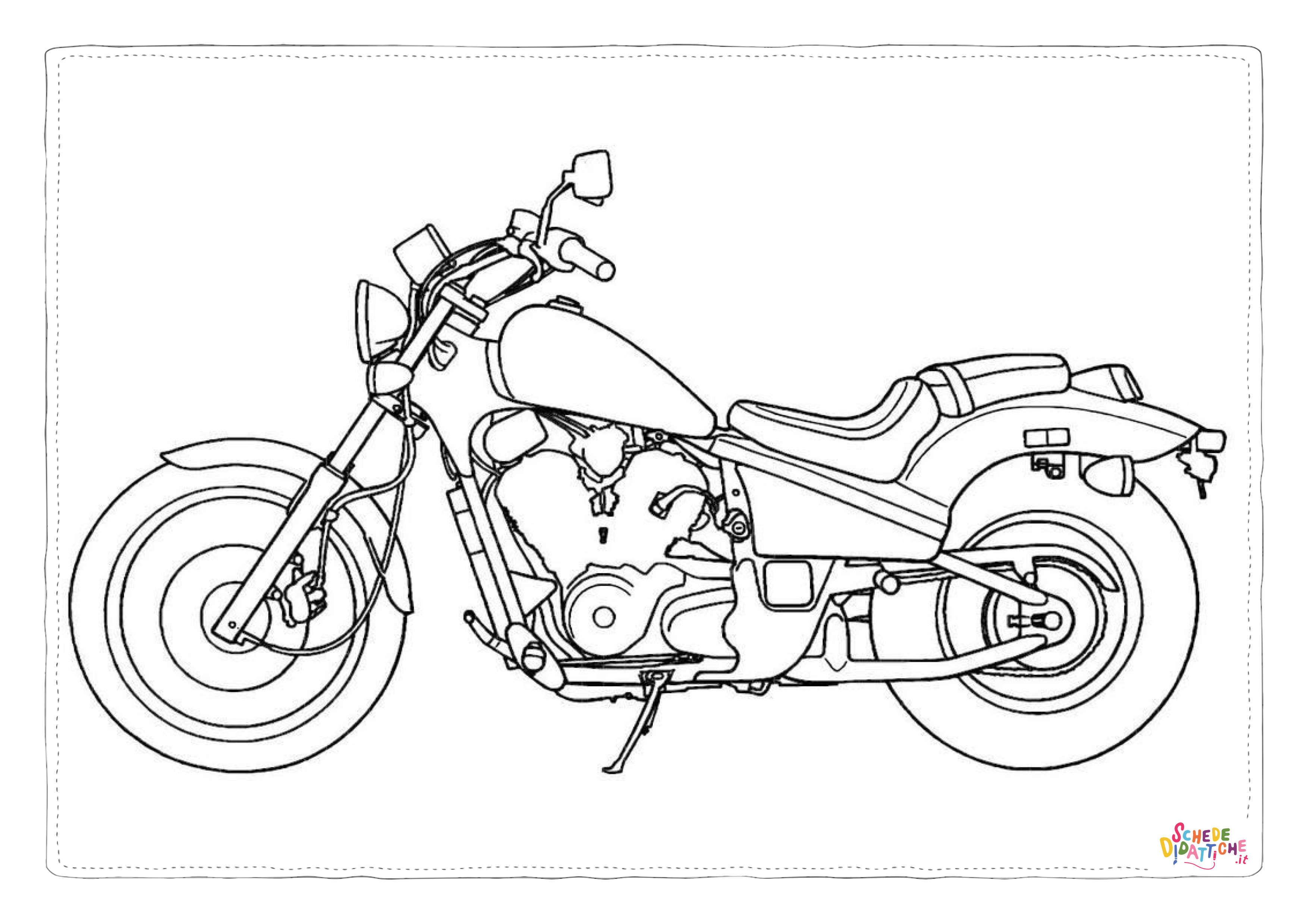 Disegno "Disegno di moto da stampare e colorare 7" Disegno di moto da stampare e colorare 7