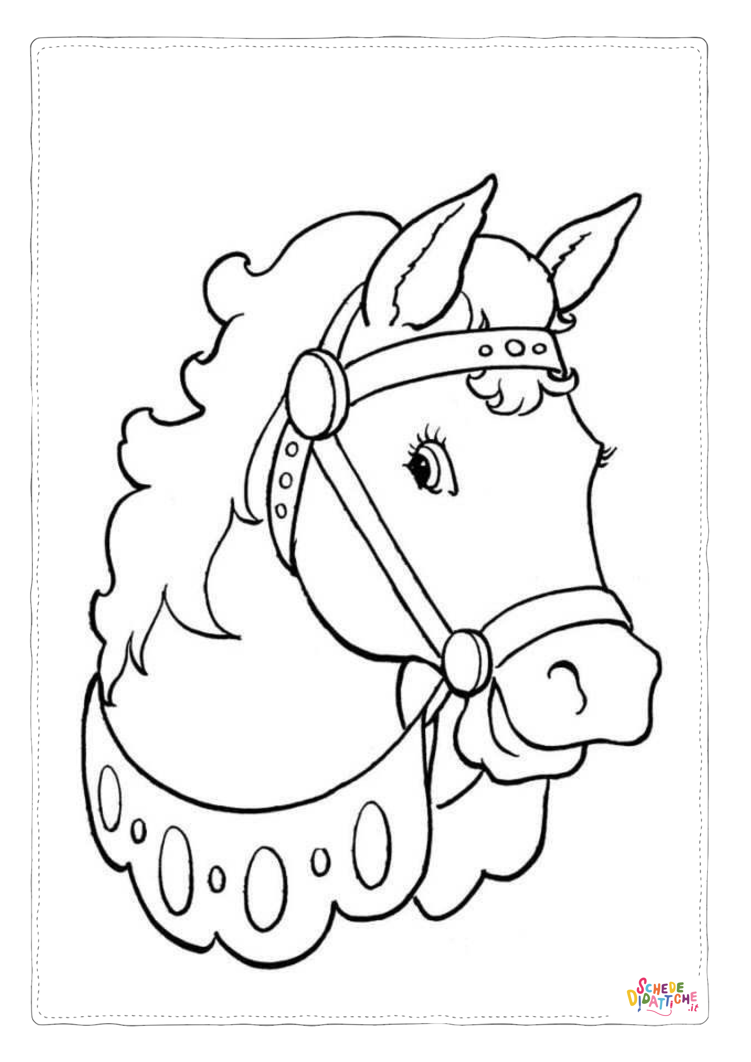 Disegno "Disegno di cavallo da stampare e colorare 232" Disegno di cavallo da stampare e colorare 232