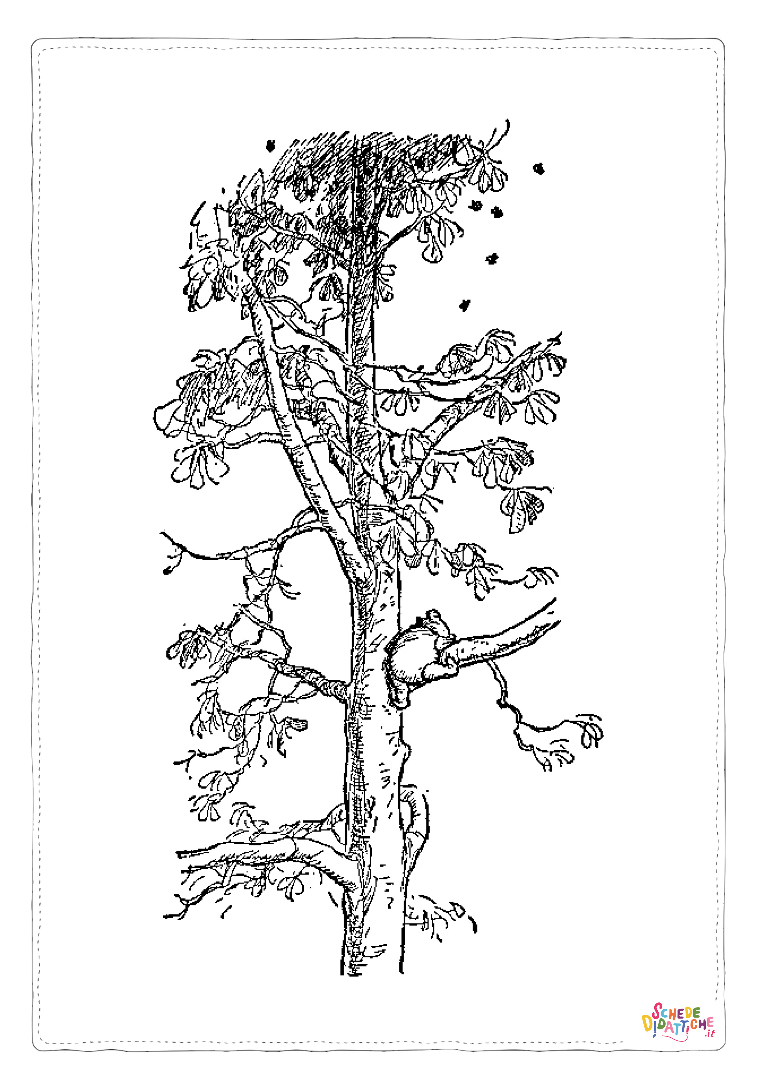 Disegno "Disegno di albero da stampare e colorare 45" Disegno di albero da stampare e colorare 45
