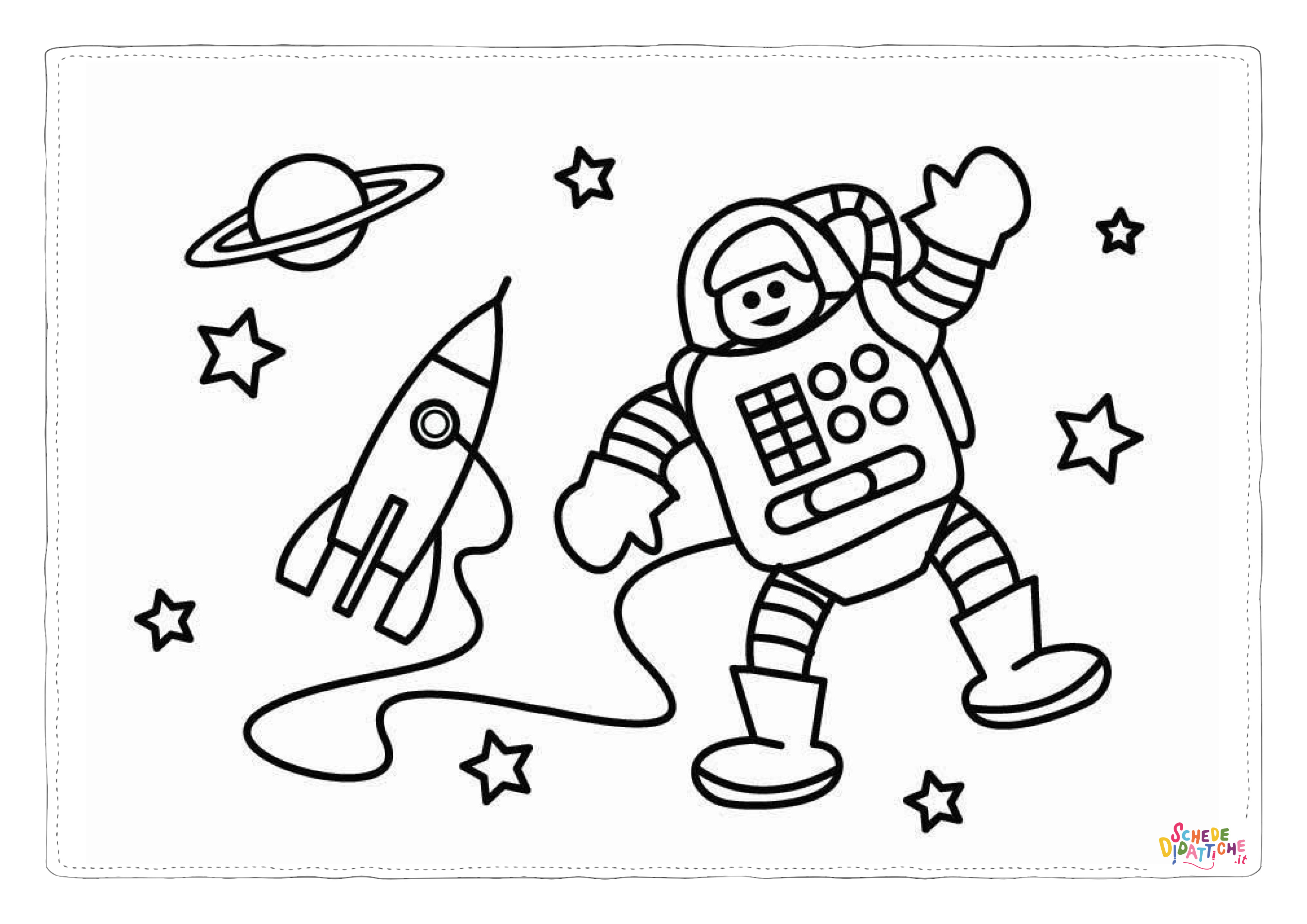 Disegno "Disegno di astronauta da stampare e colorare 3" Disegno di astronauta da stampare e colorare 3