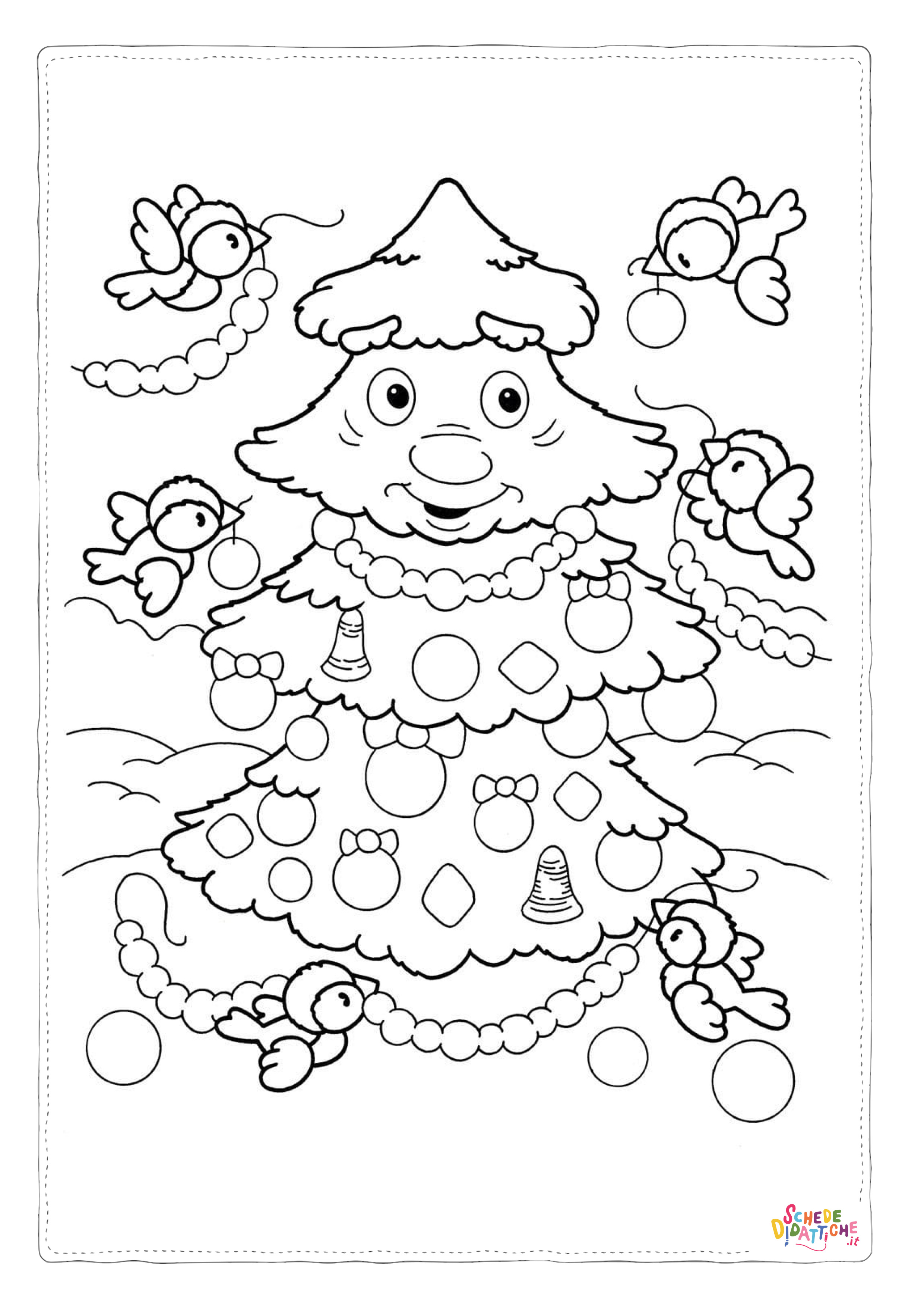 Disegno "Disegno di albero di Natale da stampare e colorare 117" Disegno di albero di Natale da stampare e colorare 117