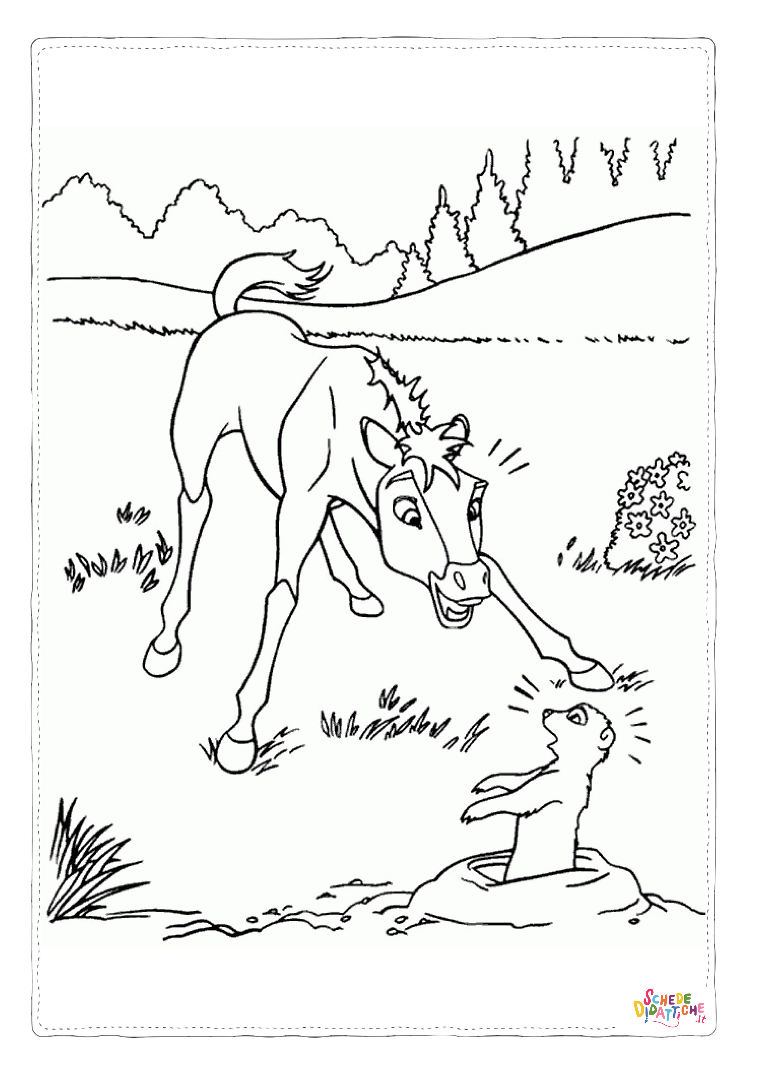 Disegno "Disegno di cavallo da stampare e colorare 17" Disegno di cavallo da stampare e colorare 17