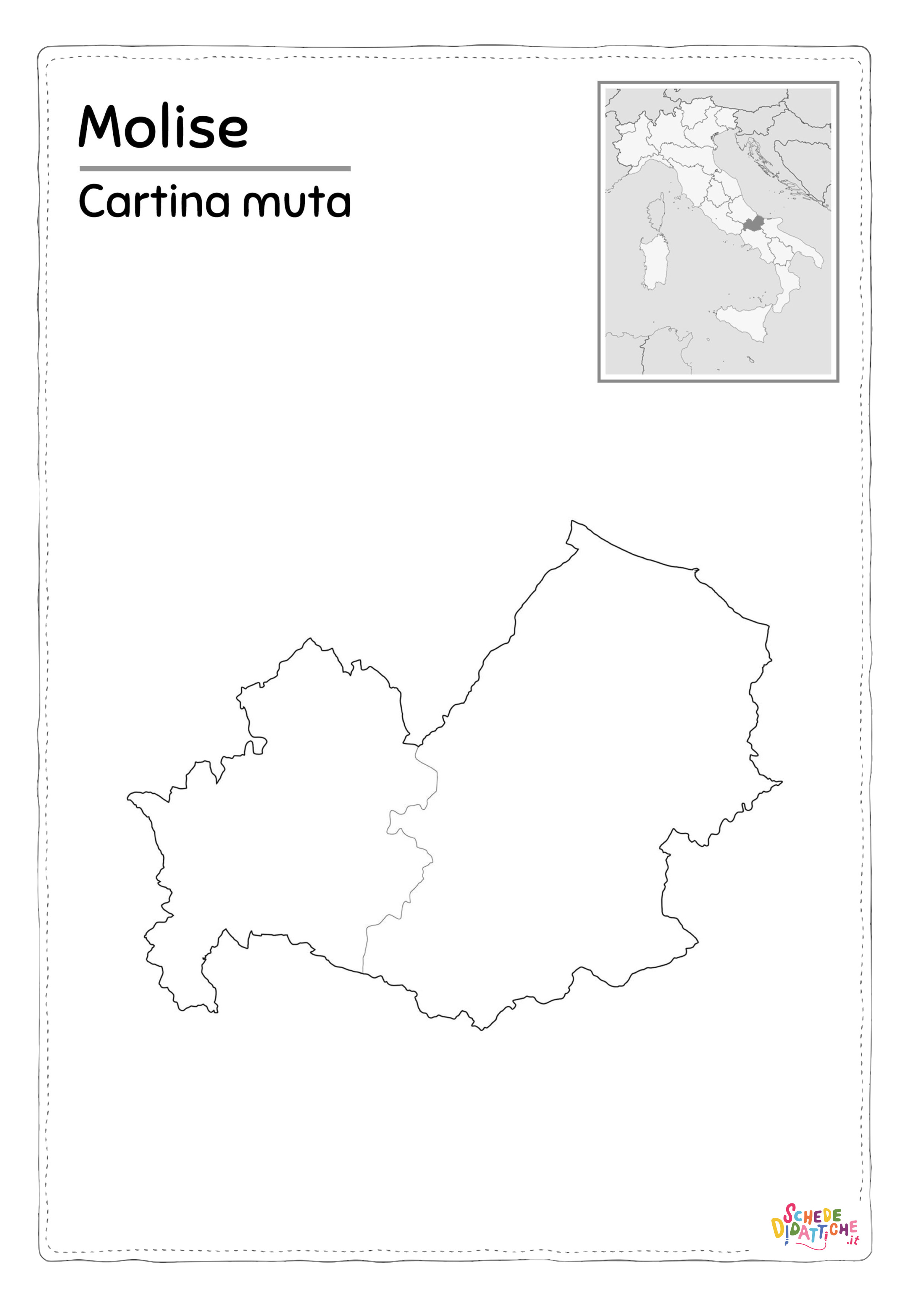 Cartina geografica Molise