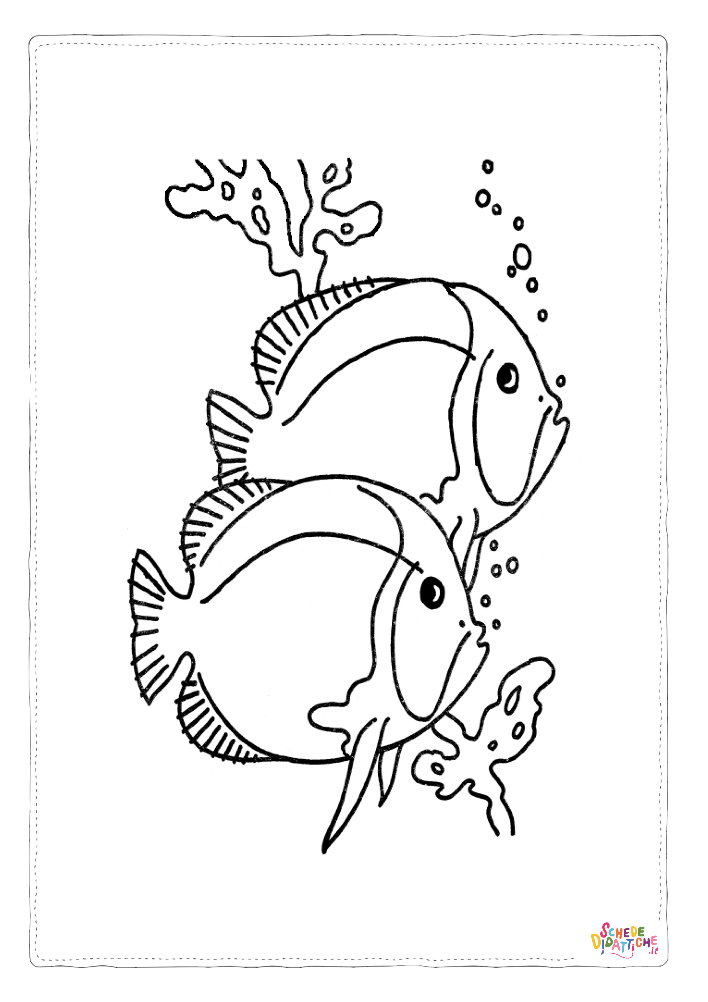 Disegno "Disegno di pesce da stampare e colorare 218" Disegno di pesce da stampare e colorare 218