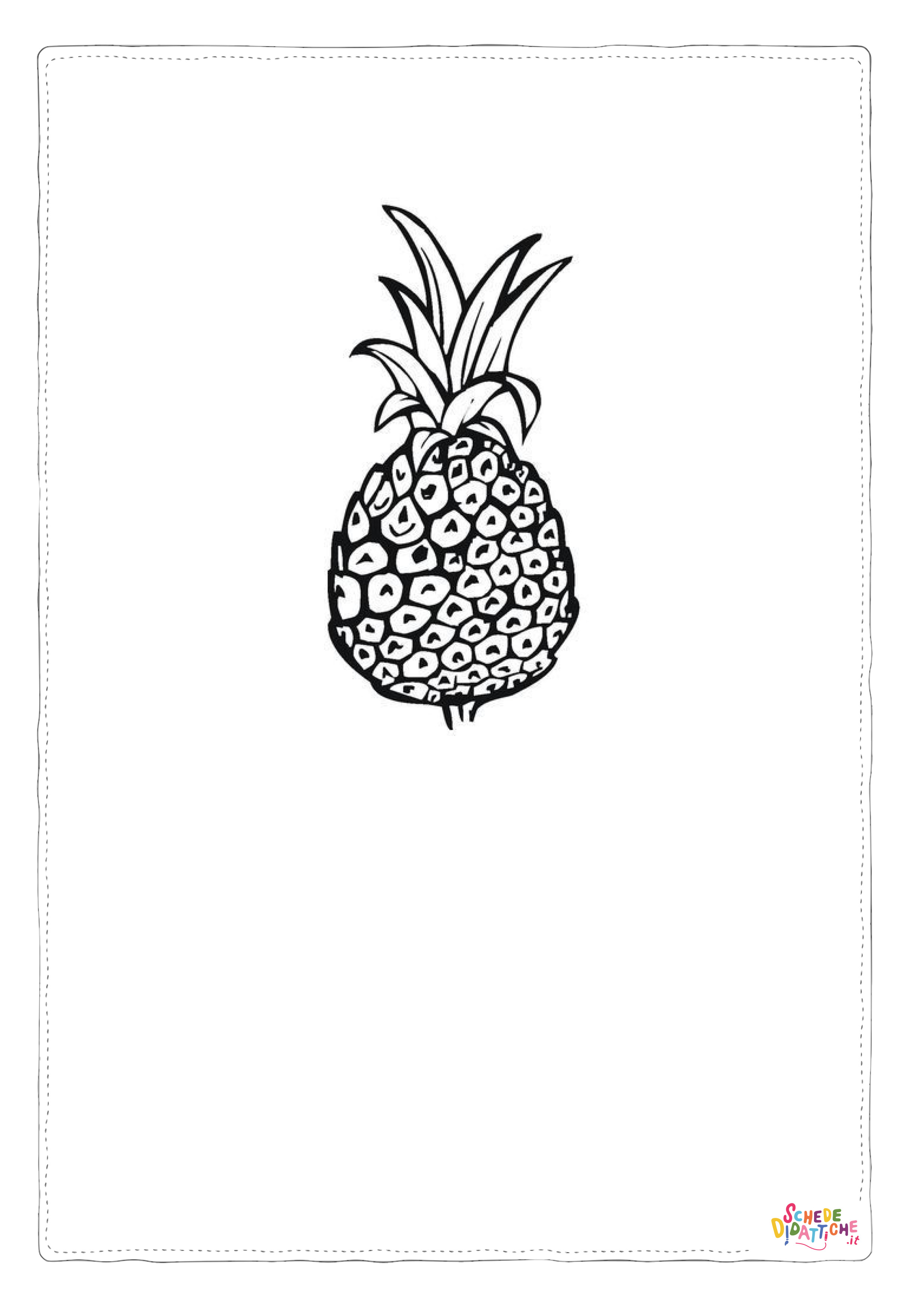 Disegno di ananas da stampare e colorare 15