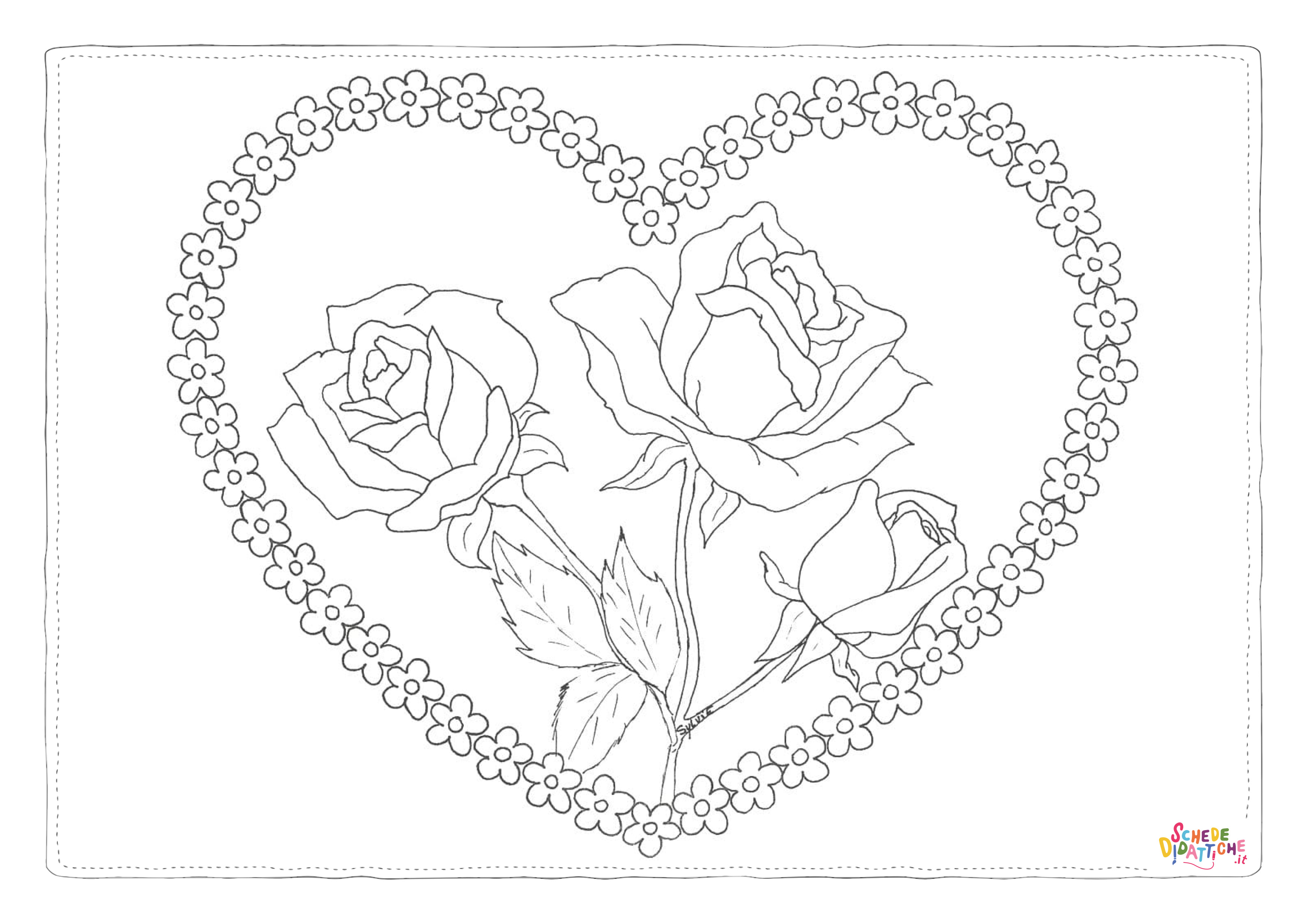 Disegno "Disegno di cuore da stampare e colorare 50" Disegno di cuore da stampare e colorare 50